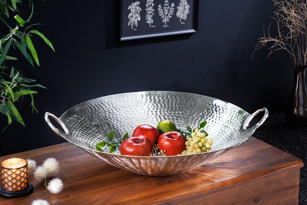 riess-ambiente Dekoschale ORIENT 55cm silber (Einzelartikel, günstig online kaufen