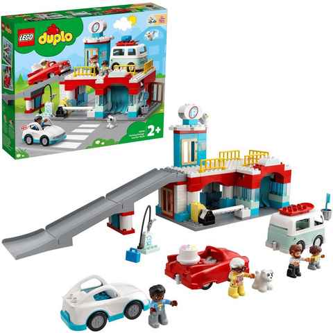 LEGO® Konstruktionsspielsteine Parkhaus mit Autowaschanlage (10948), LEGO® DUPLO® Town, (112 St)