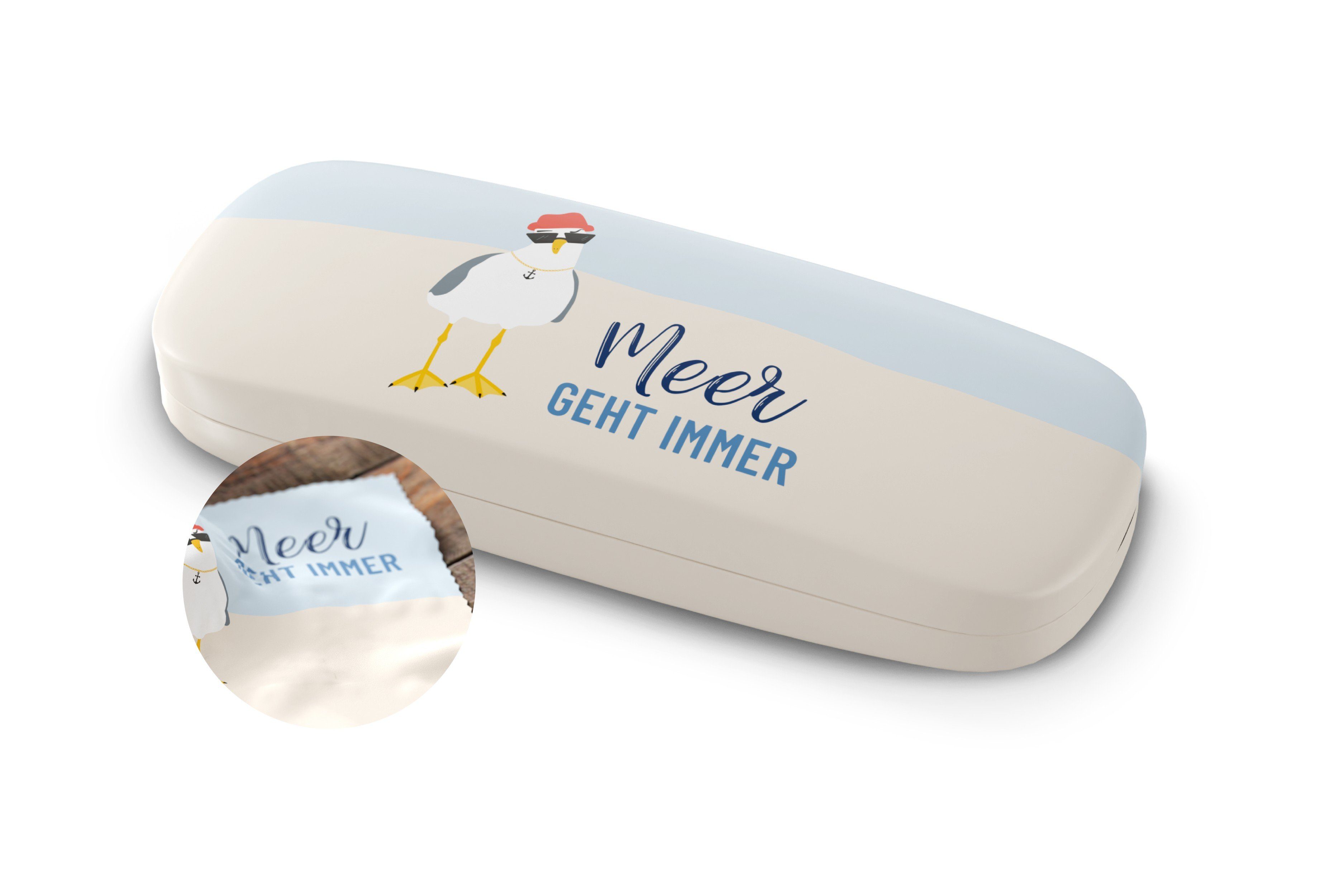 La Vida Brillenetui Brillenetui Brillentasche Brillenbox Hartschale mit Putztuch La Vida