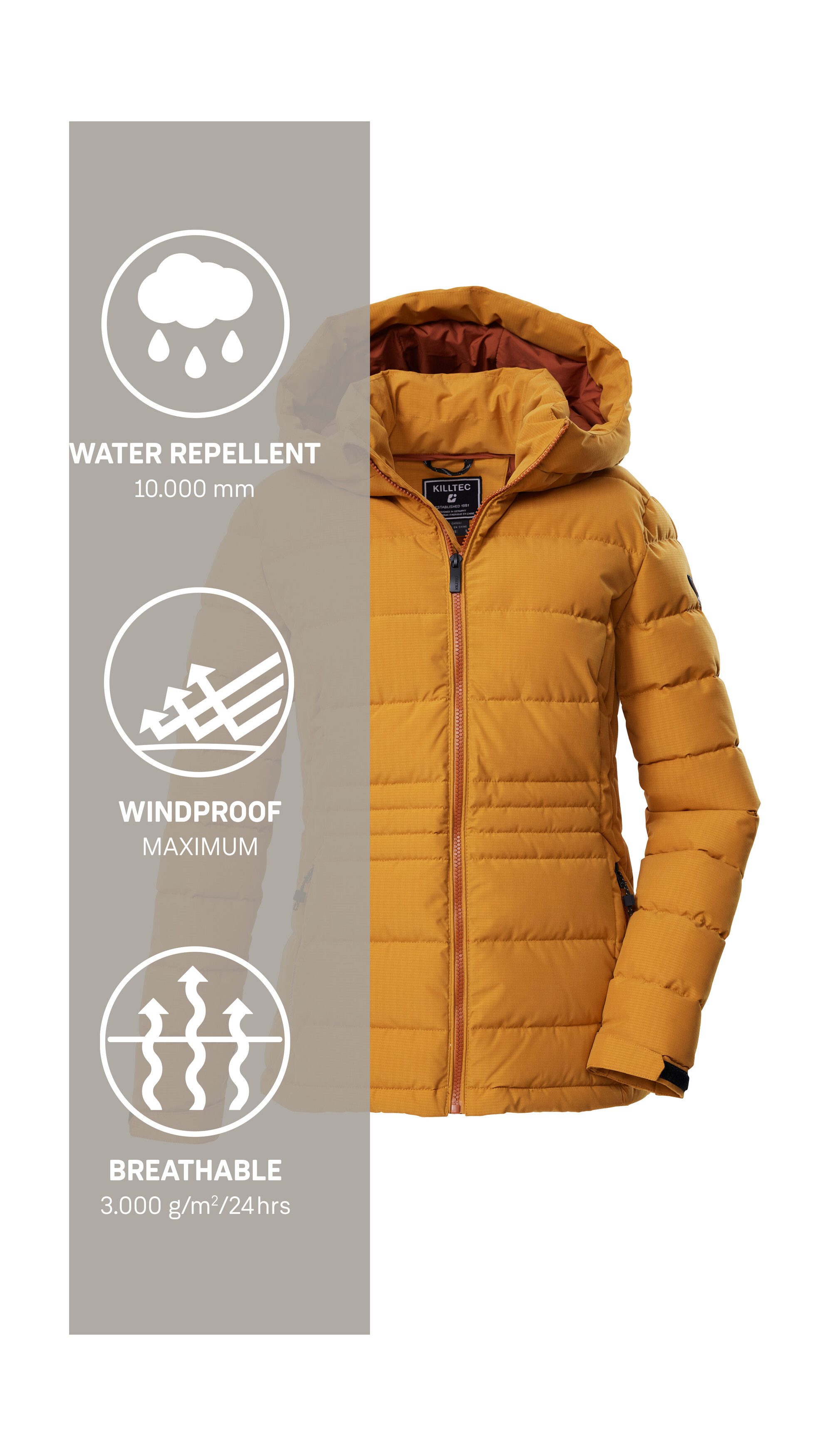 Killtec Steppjacke KOW 10 WMN QLTD JCKT Winddichte, wasserabweisende Damen Steppjacke mit verstellbarer Kapuze