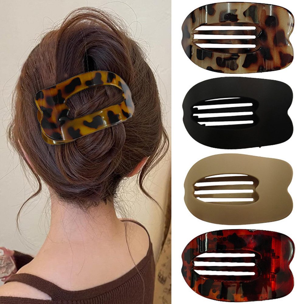 Coonoor Haarspange 4 Stück Flache Haarklammern,Matte Flat Claw Clip, für Dünnes Haar und Dickes Haar