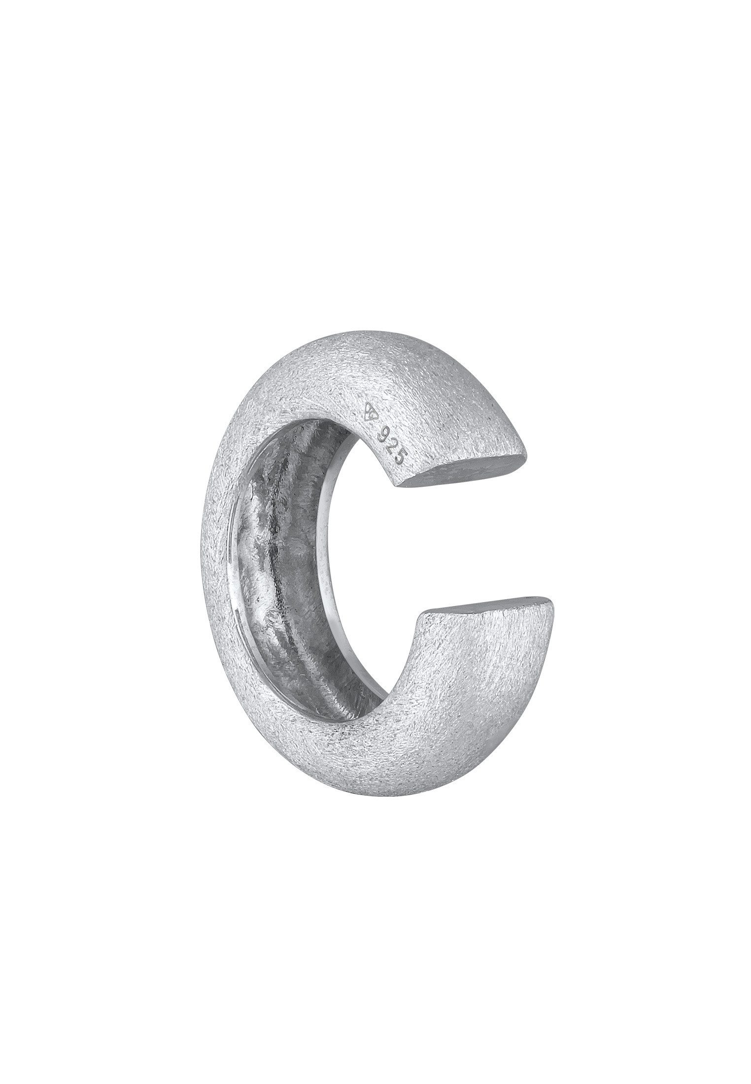 Kuzzoi Ohrklemme Earcuff Single Basic Look Gebürstet 925 Silber