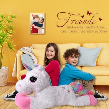 Kuscheltier großes XXL Einhorn Plüscheinhorn Plüschtier Stofftier Unicorn 110cm we