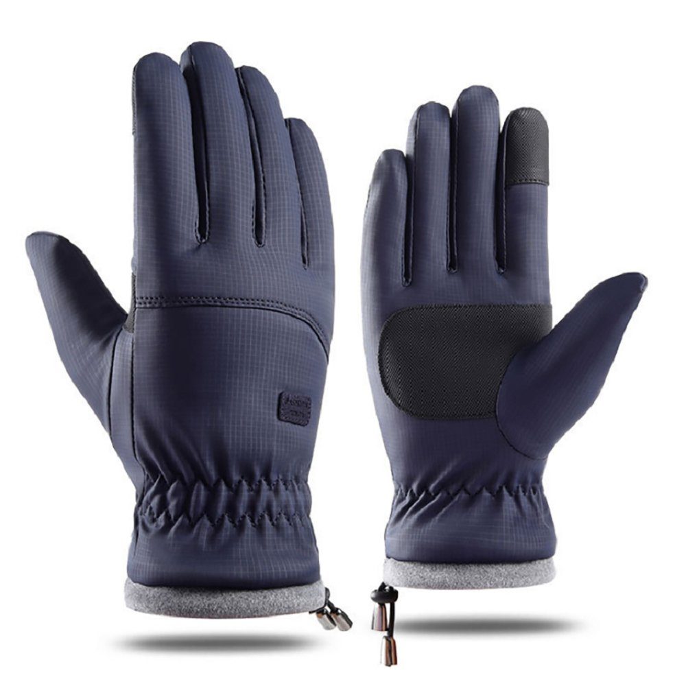 ZanMax Fahrradhandschuhe Winterhandschuhe für Herren-Sportbikes (Einheitsgröße) Blau