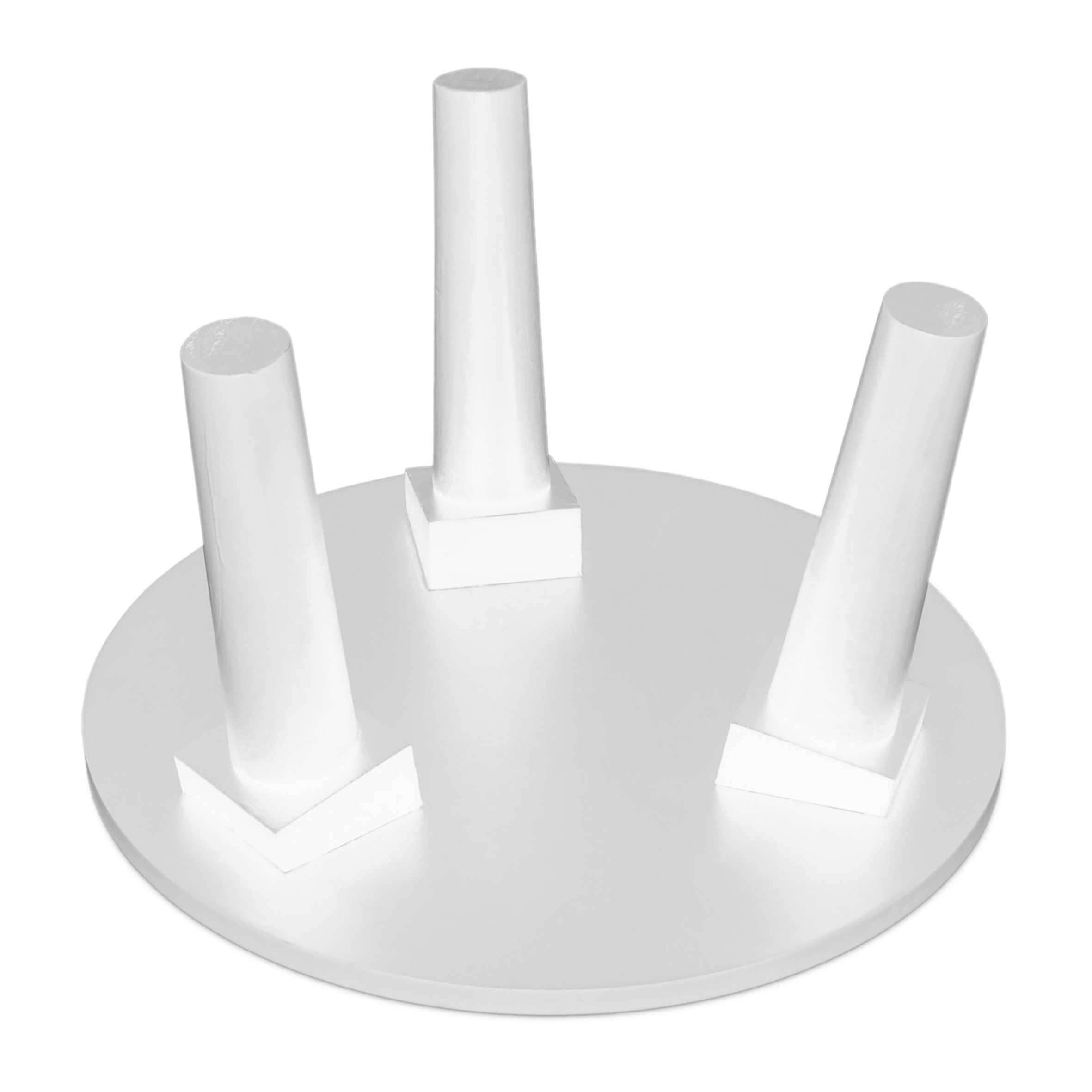 Spetebo Blumenhocker aus Holz rund 25 cm Holz Pflanzenhocker mit 3 Füßen (Artikel, 1 St., Stück), stabiler Stand auf 3 Füßen