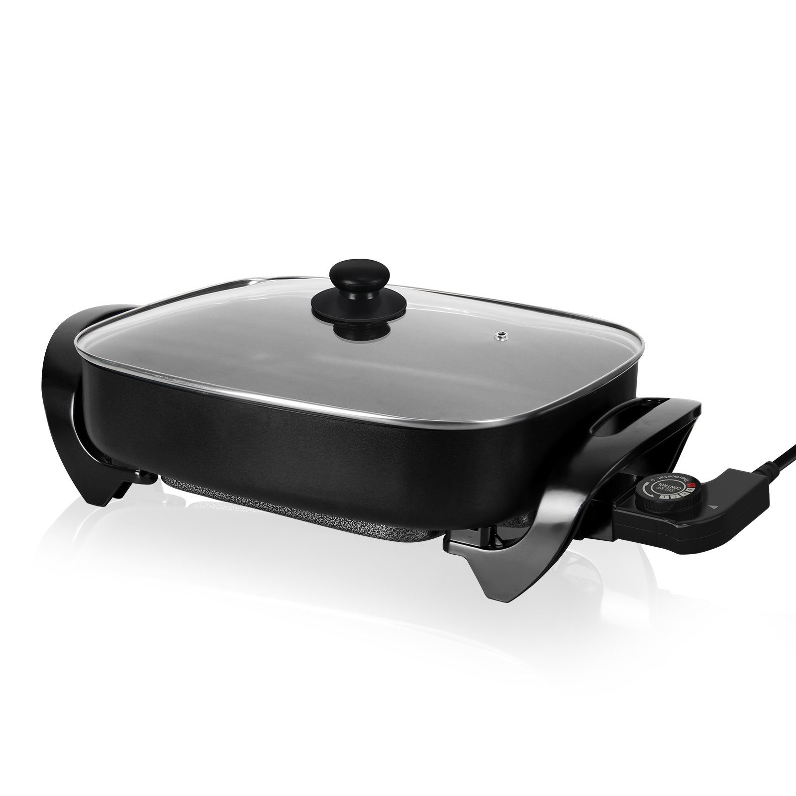 Scheffler Elektrische Wokpfanne Elektrische pfanne, 1500,00 W, mit Antihaftbeschichtet, 31x38cm,1500 W