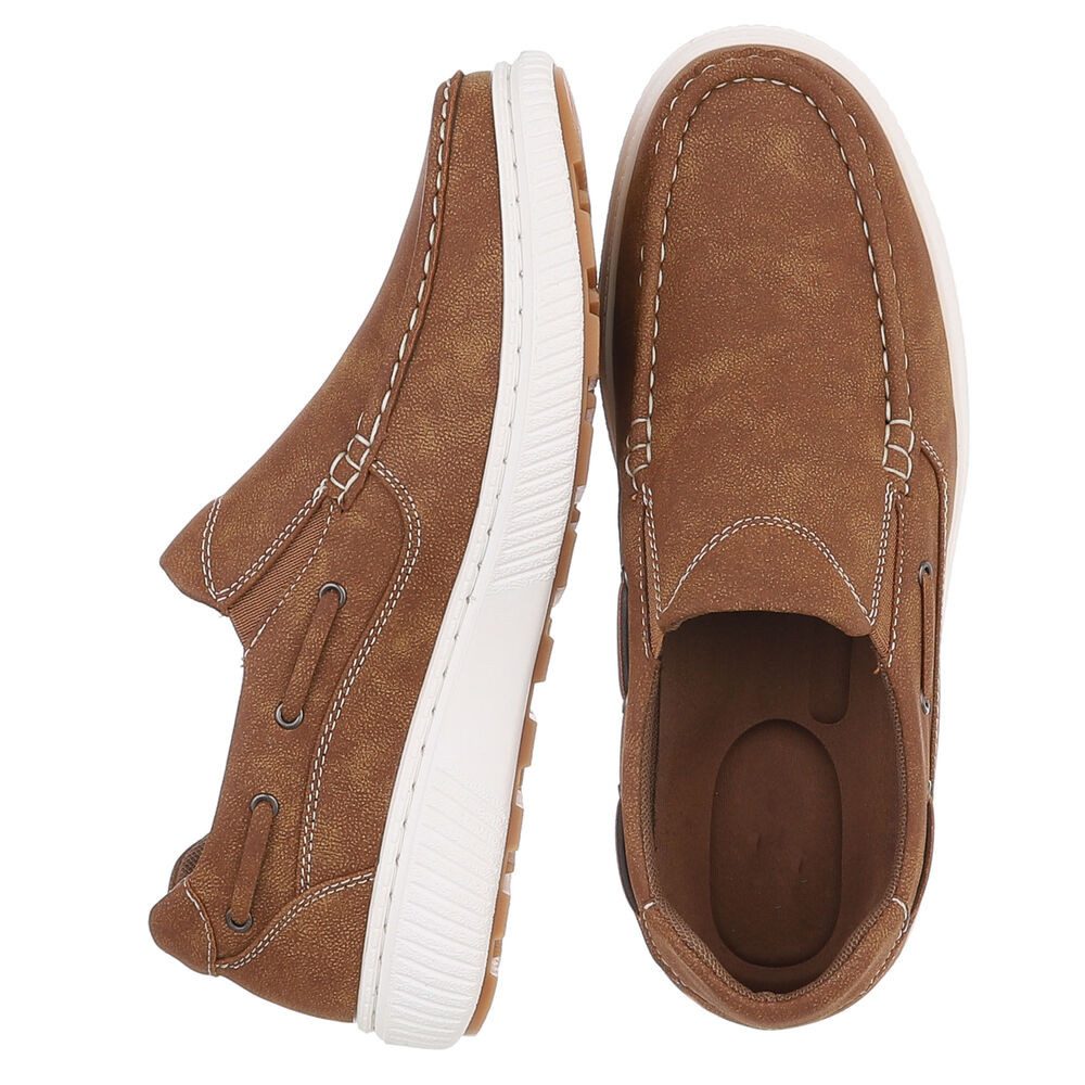 Coolwalk Herren Slipper Slip-On Halbschuh sportlich modern Slipper (92009896) Flach Slipper in Camel – Bild 2 von 5
