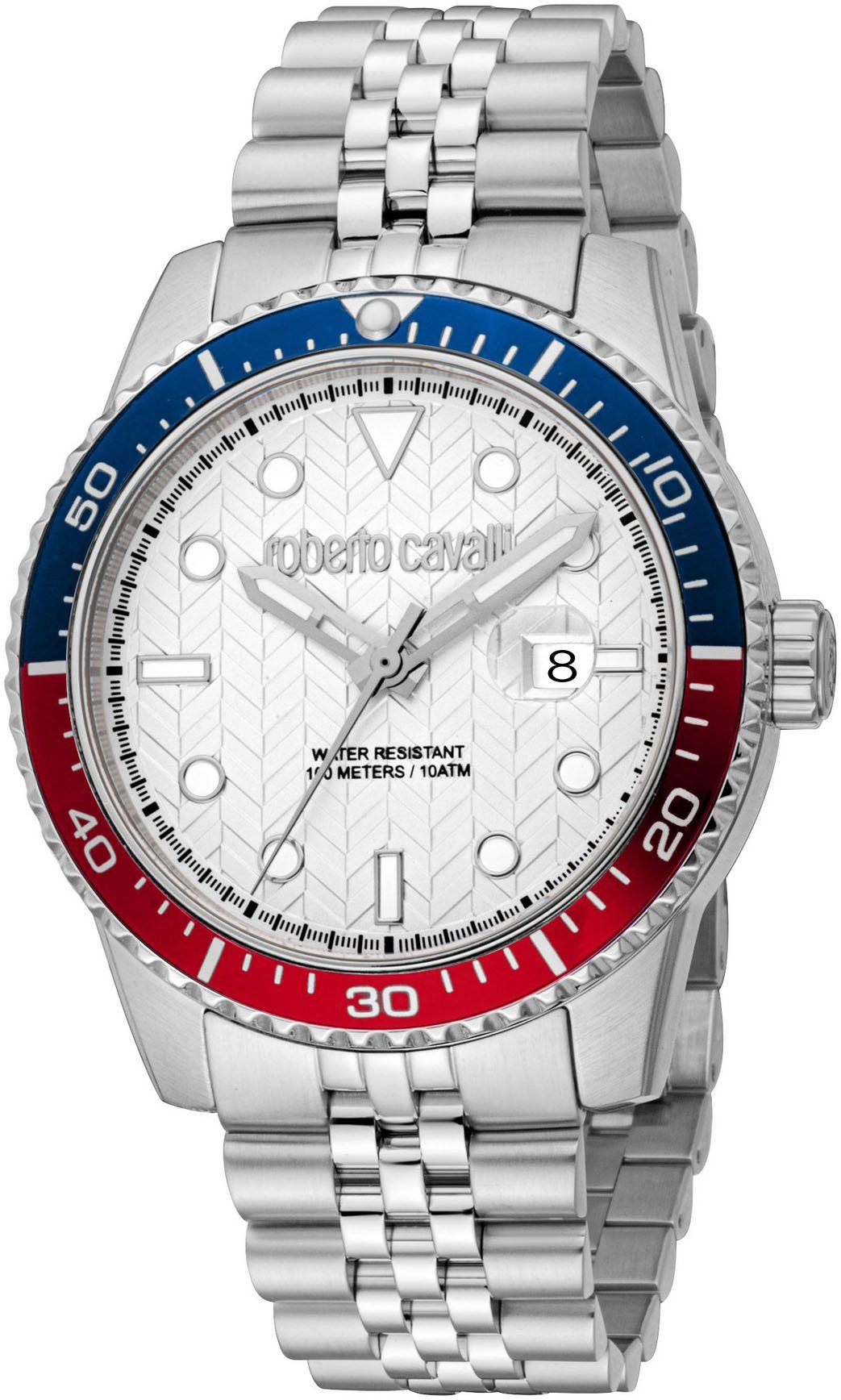 roberto cavalli Quarzuhr Uomo Trend II RC5G084M1055, Armbanduhr, Herrenuhr, Edelstahlarmband, analog, Tag