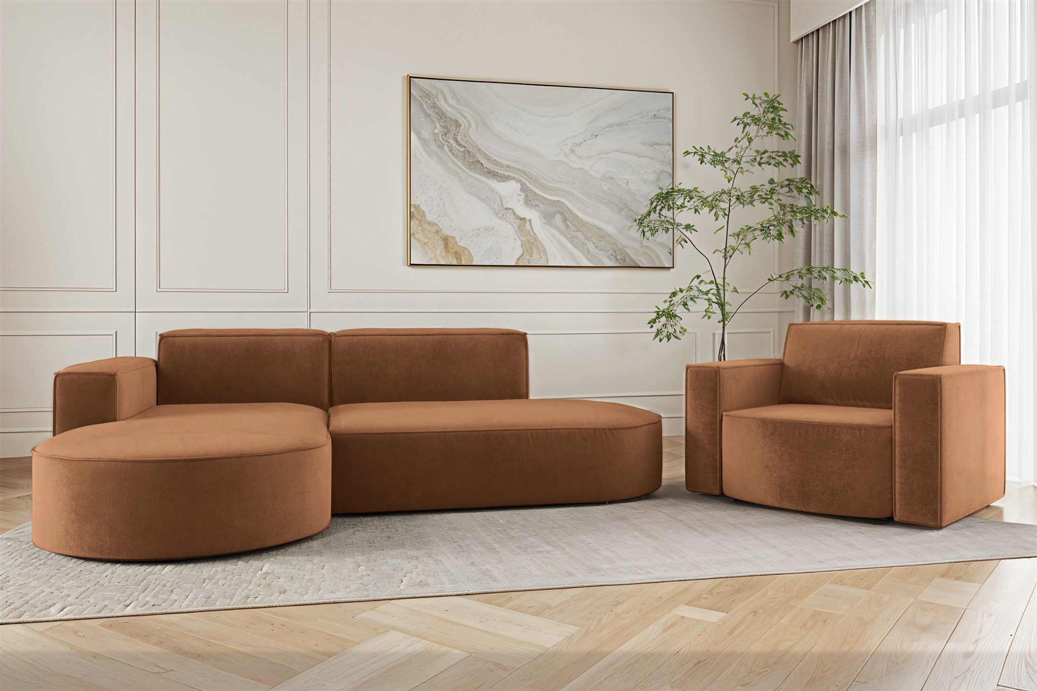 Fun Möbel Polstergarnitur Sofaset Designerecksofa PALMA günstig online kaufen