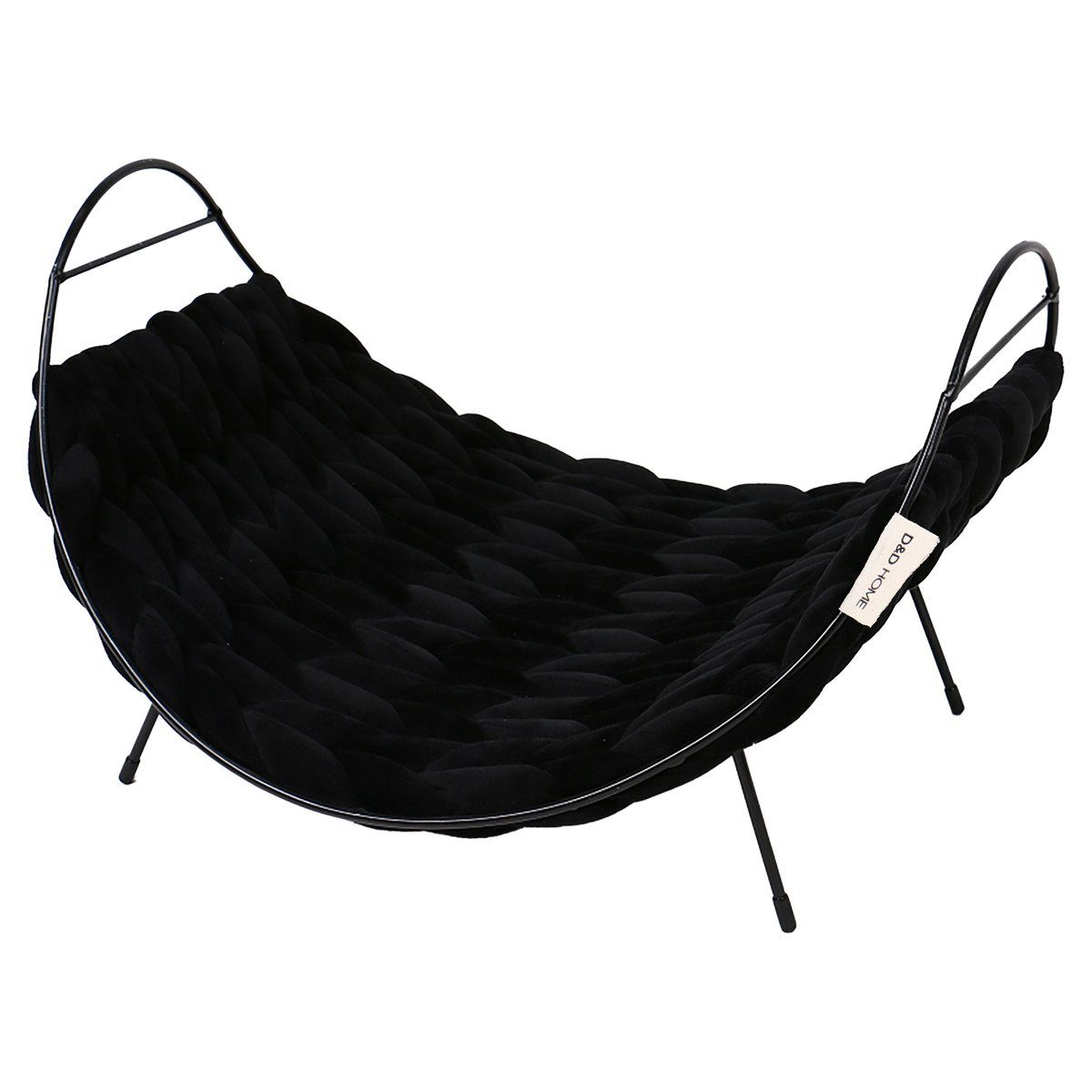 D&D Tierbett Metallbett Baily Fleece schwarz