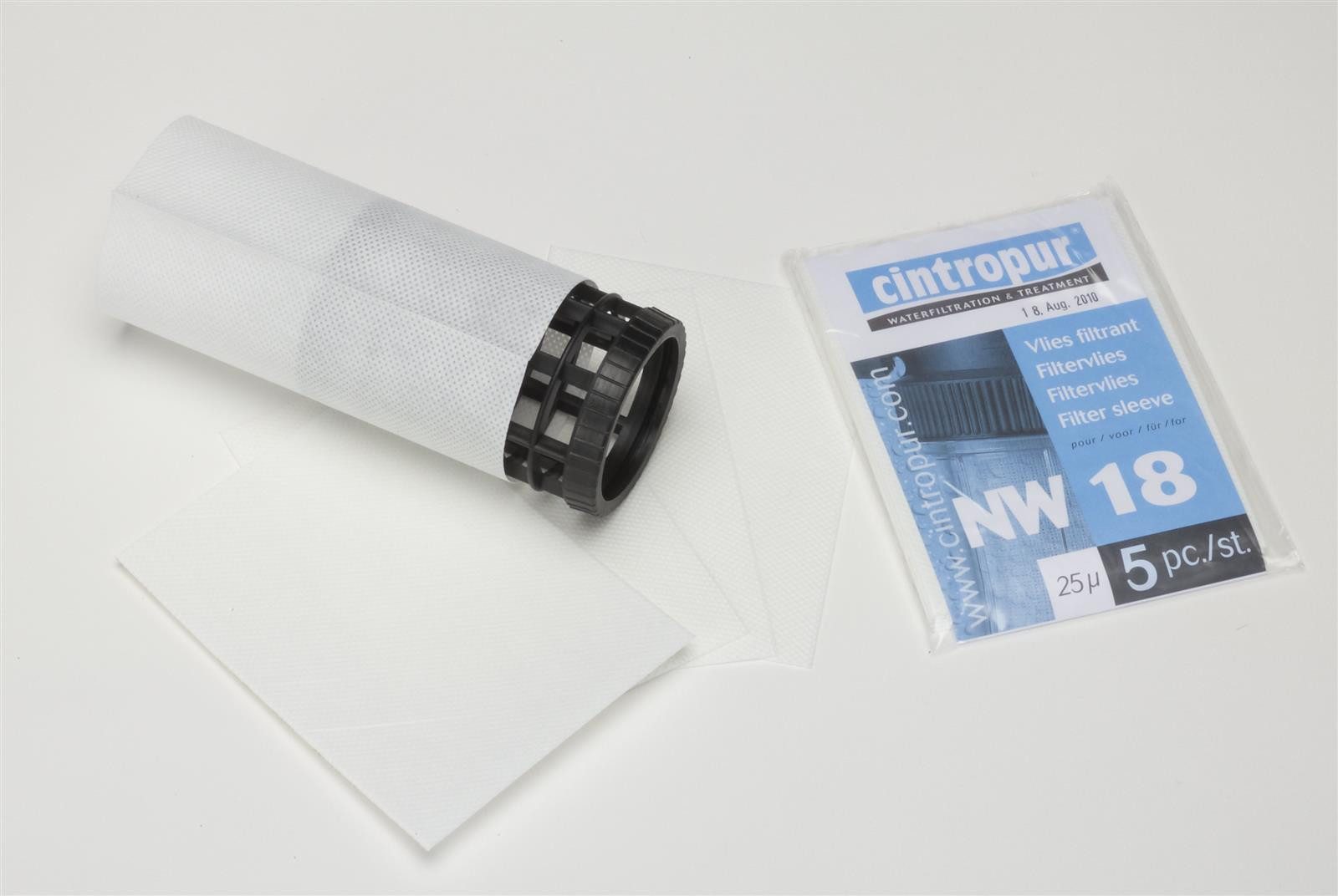 Aquintos Wasseraufbereitung Filtereinsatz Cintropur Filter Vlies in 5" NW18 - 10µ