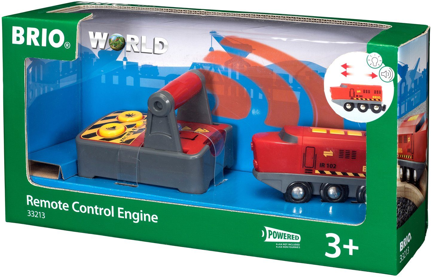 BRIO® Spielzeug-Eisenbahn BRIO® WORLD, IR Frachtlok, mit Licht und Soundfunktion