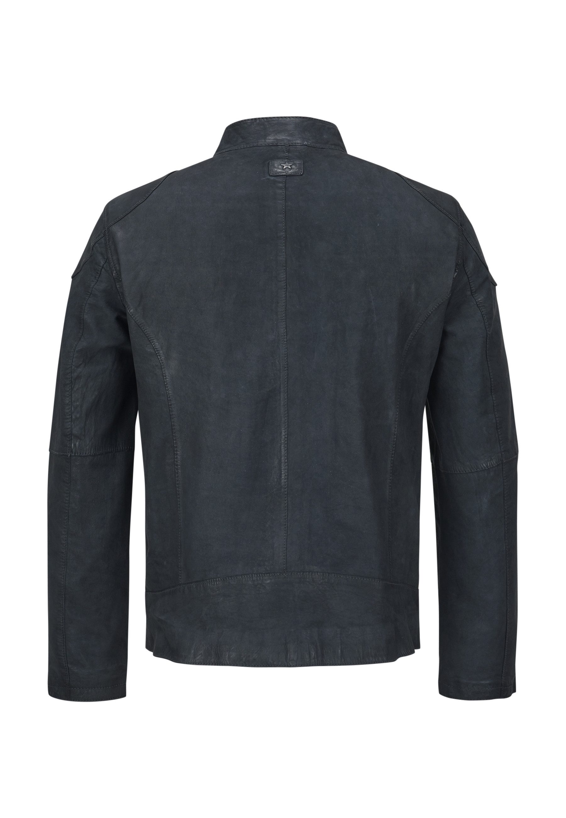 Milestone Lederjacke MSNevio Herren Bikerjacke Jacke Leder klassisch normale Passform
