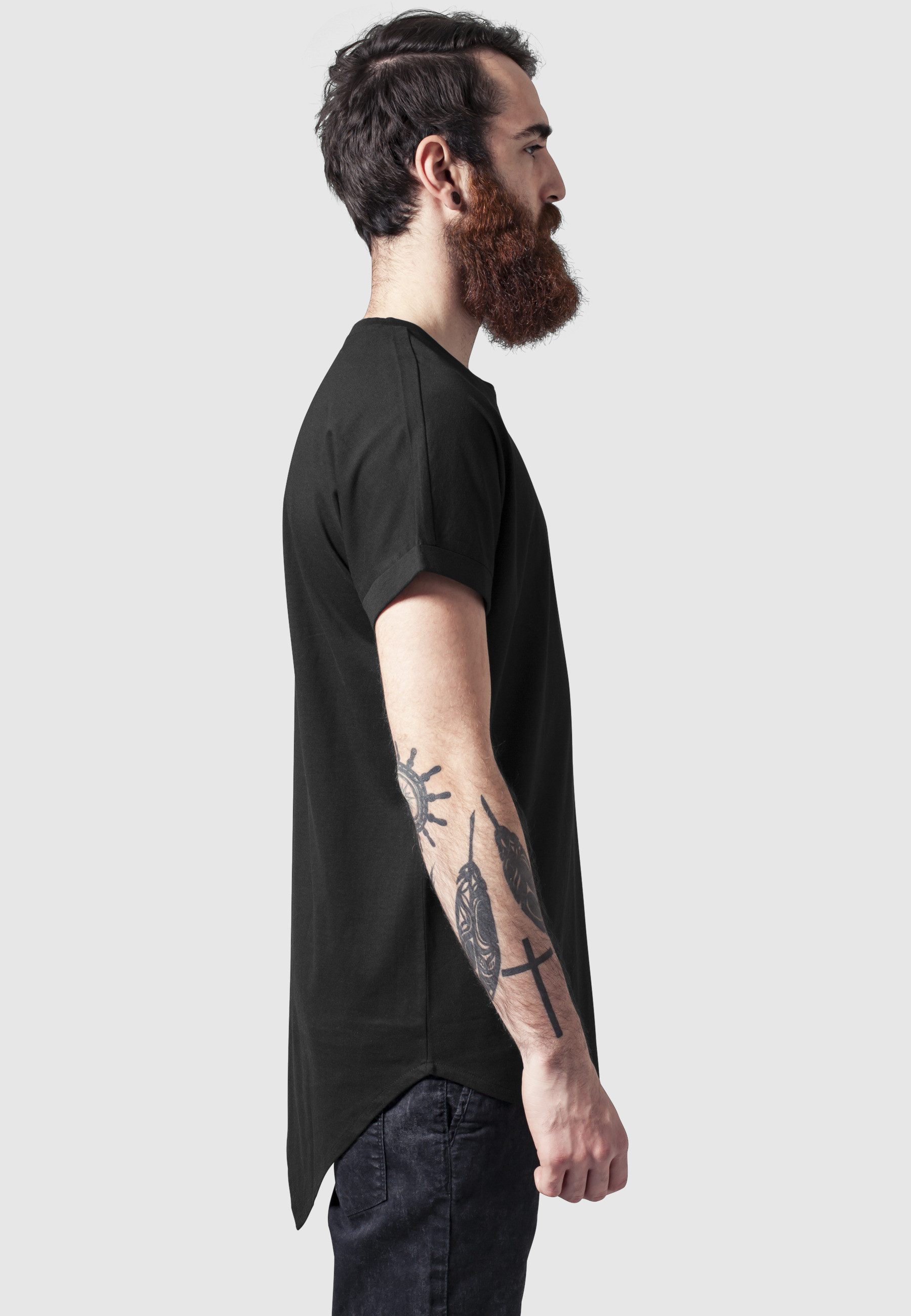 URBAN CLASSICS Longshirt Urban Classics Herren Asymetric Long Tee (1-tlg)