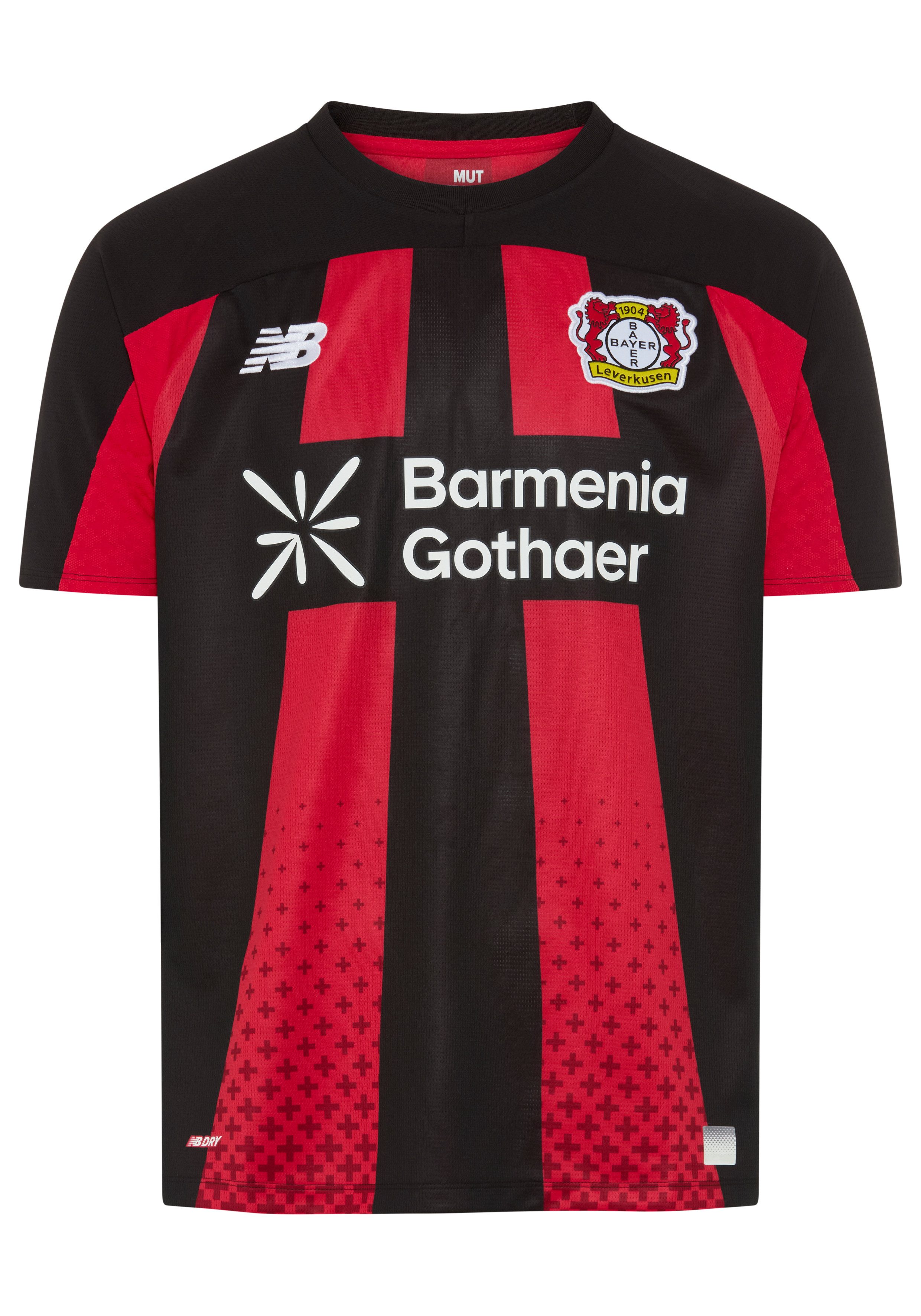 New Balance Fußballtrikot Bayer 04 26/27 Home Short Slee atmungsaktives Material, schnell trocknendes Polyester