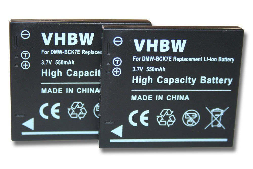 vhbw Kamera-Akku passend für Kompatibel mit Panasonic Lumix DMC-FX77, DMC-FX78, DMC-FX78A, DMC-FX78K, DMC-FX78N Kamera / Foto Kompakt (550mAh, 3,7V, Li-Ion) 550 mAh