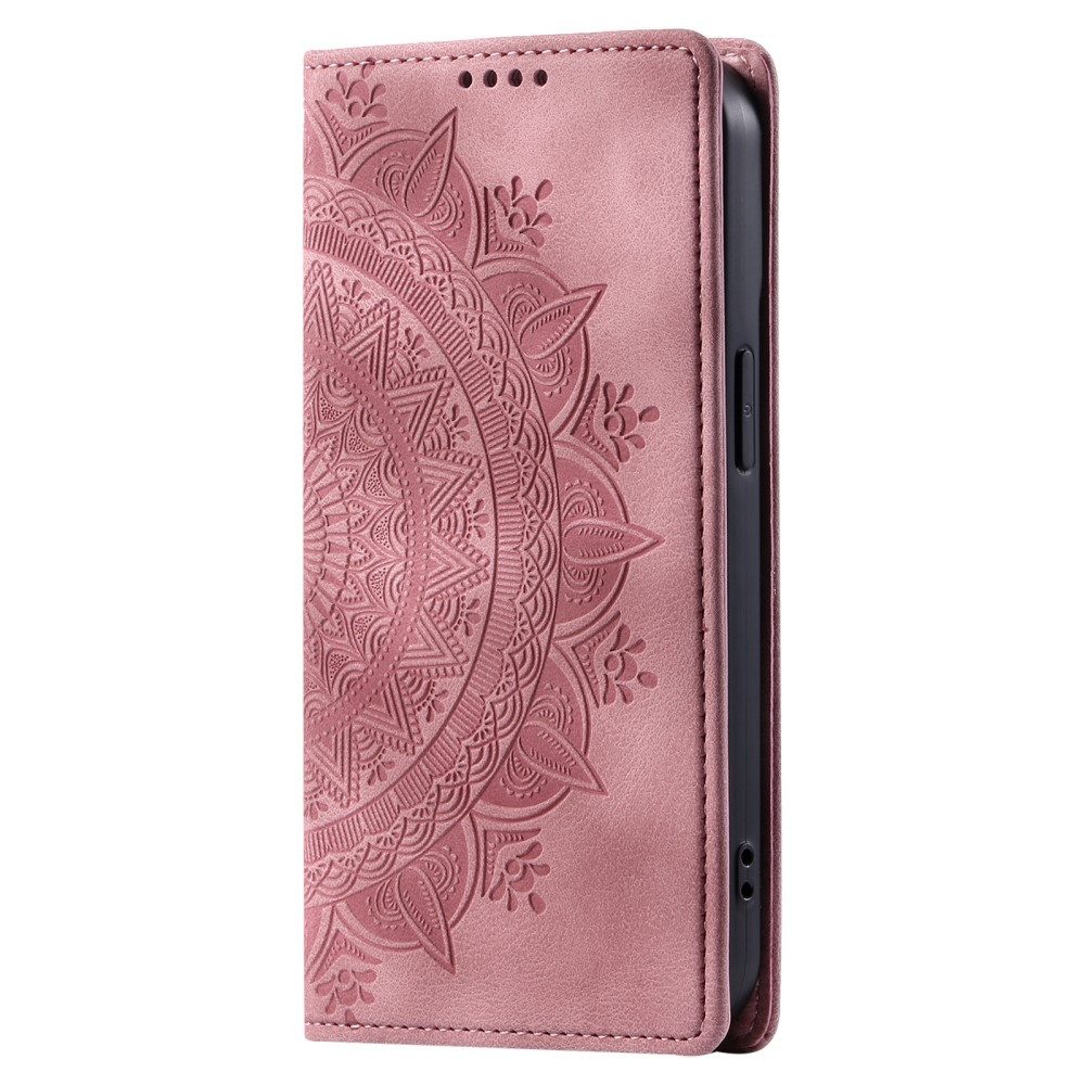 CoverKingz Handyhülle Hülle für Apple iPhone 16e Handyhülle Flip Case Cover Tasche Etui 15,5 cm (6,1 Zoll), Klapphülle Schutzhülle mit Kartenfach Schutztasche Motiv Mandala