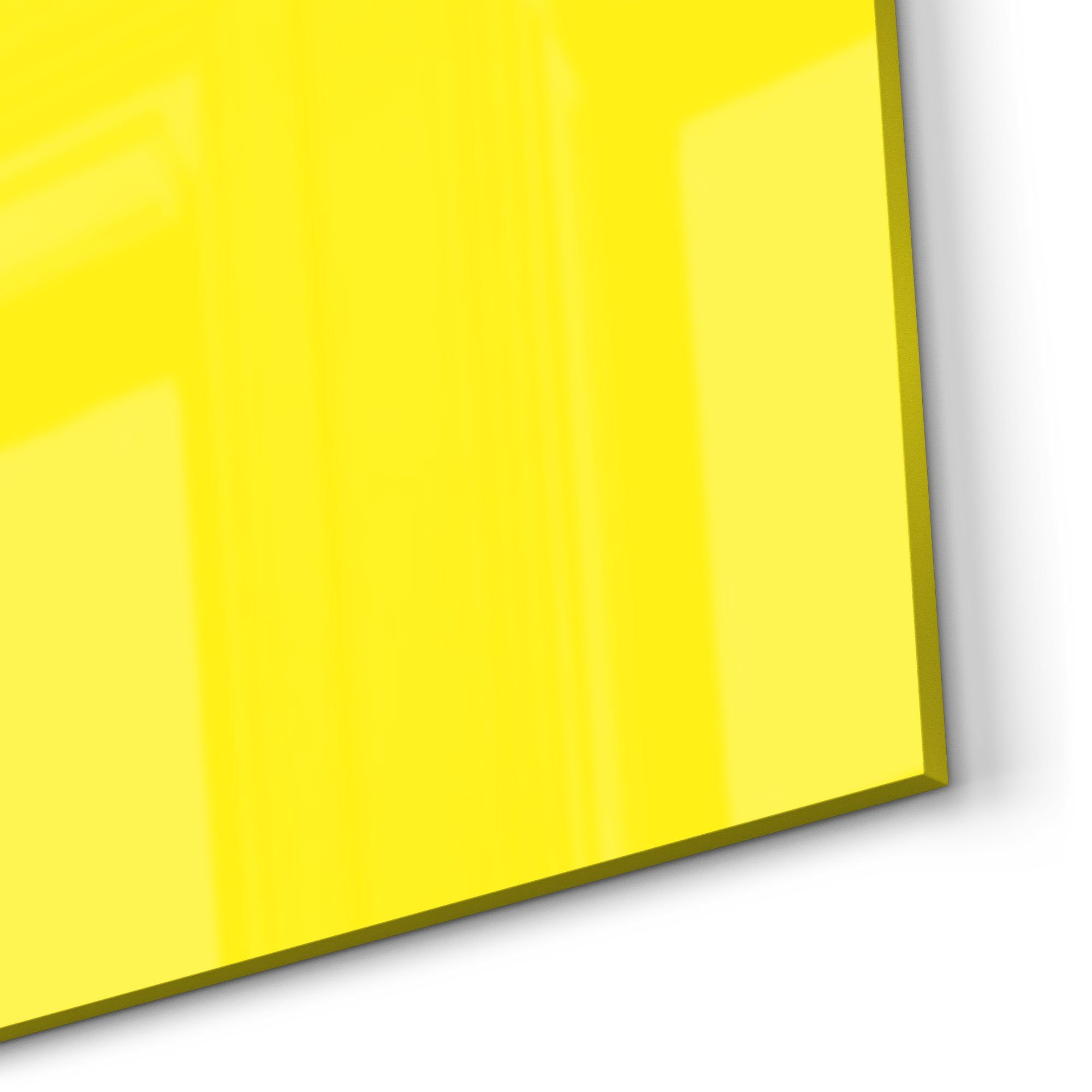DEQORI Küchenrückwand 'Unifarben Badrückwand Gelb', Glas - Spritzschutz Herdblende