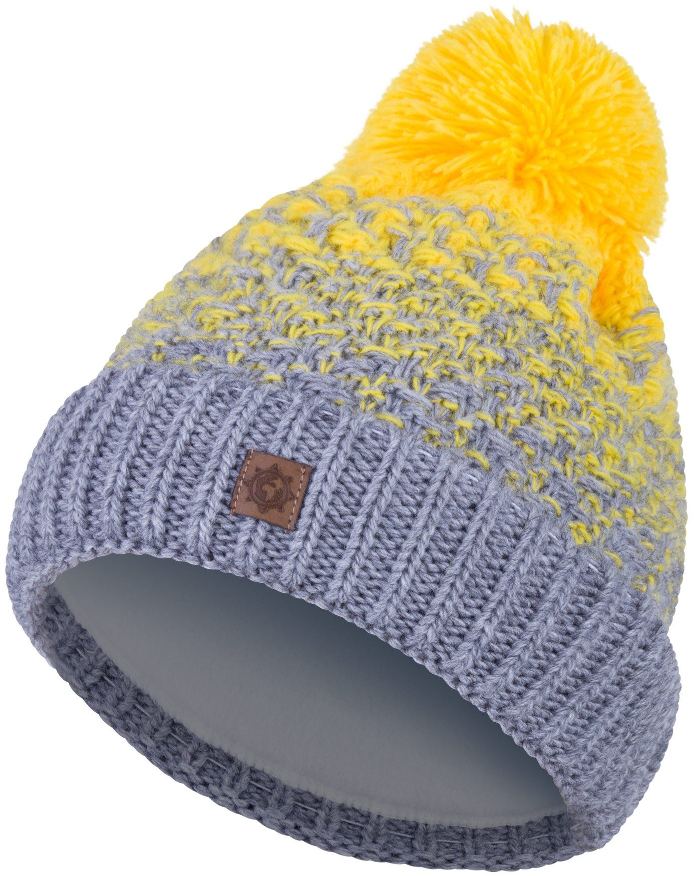 compagno Bommelmütze (1-St) Kindermütze Bommelmütze Wintermütze Beanie Strickmütze Jungen Mädchen