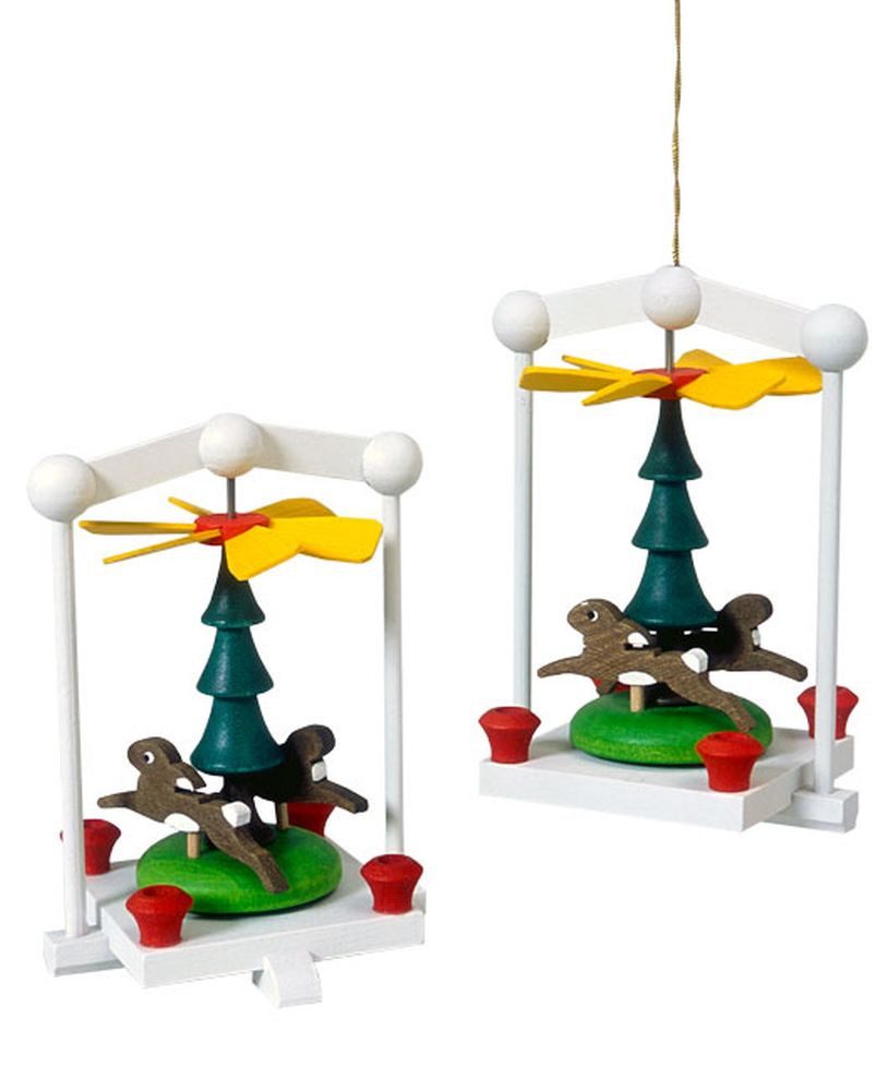 Christbaumschmuck Holzdekoration Miniatur Hängepyramide HxBxT 8,5x6x4,5cm NEU