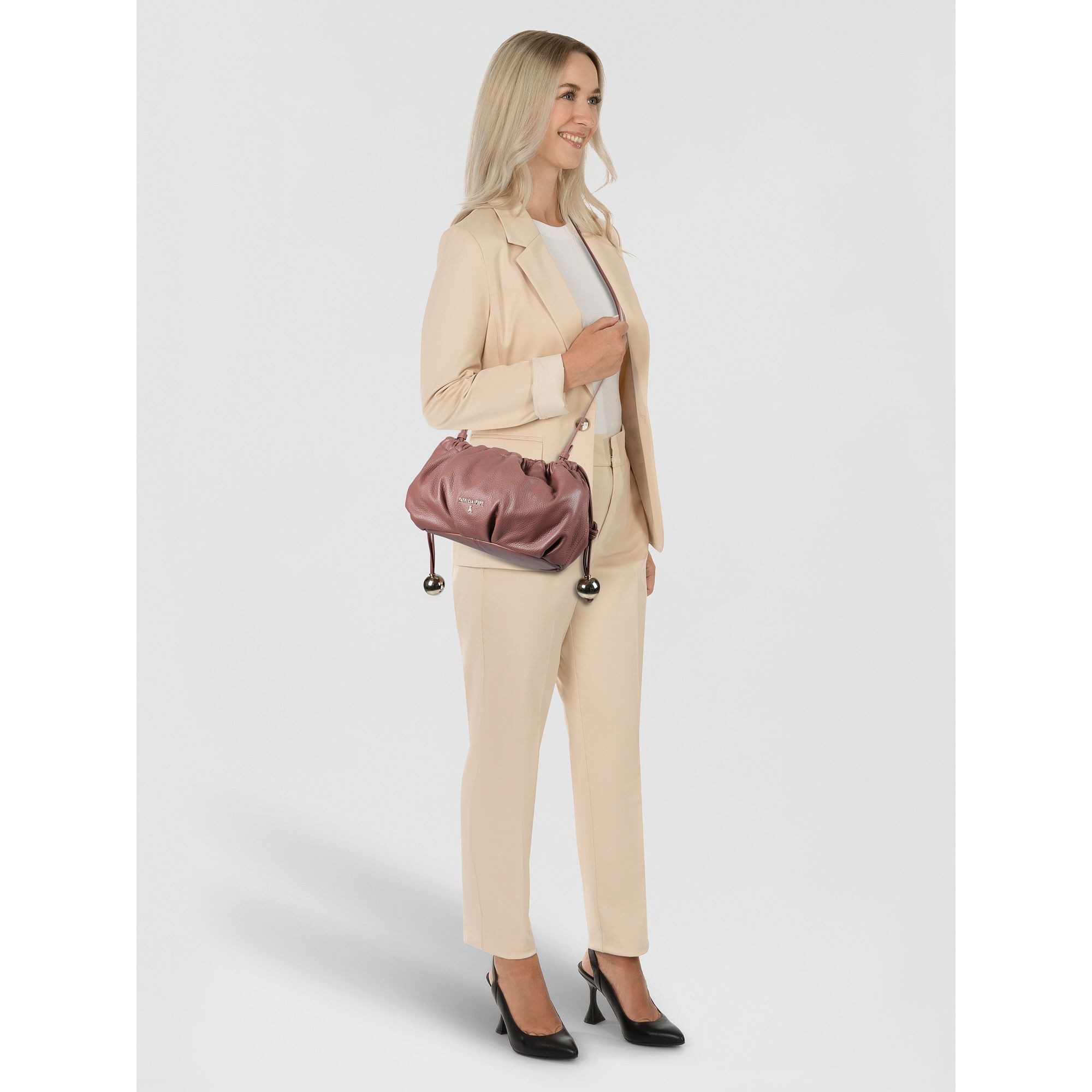 Patrizia Pepe Beuteltasche Bubble, Leder