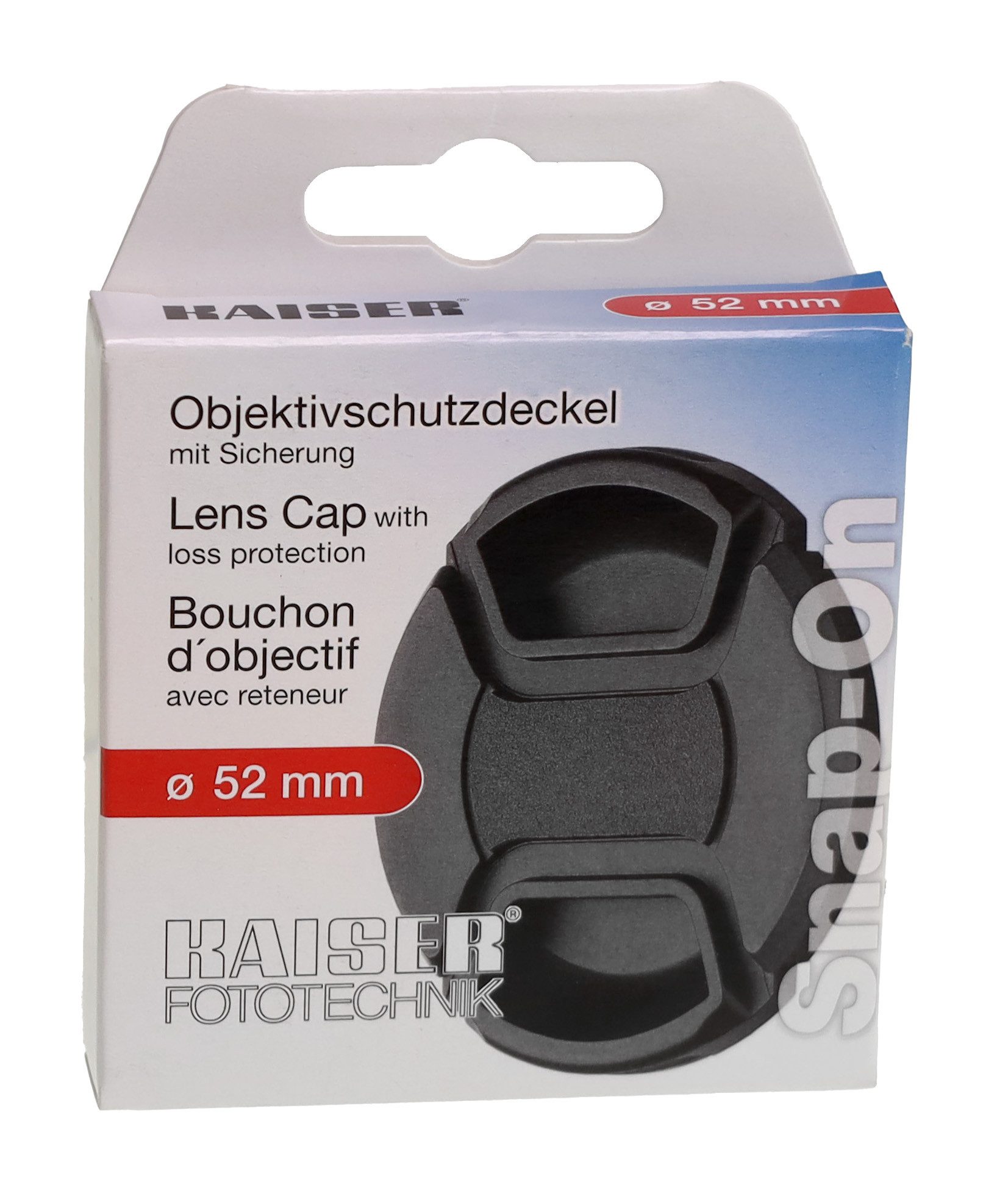 Objektivdeckel Kaiser 6834 Objektivdeckel Snap-On 52mm