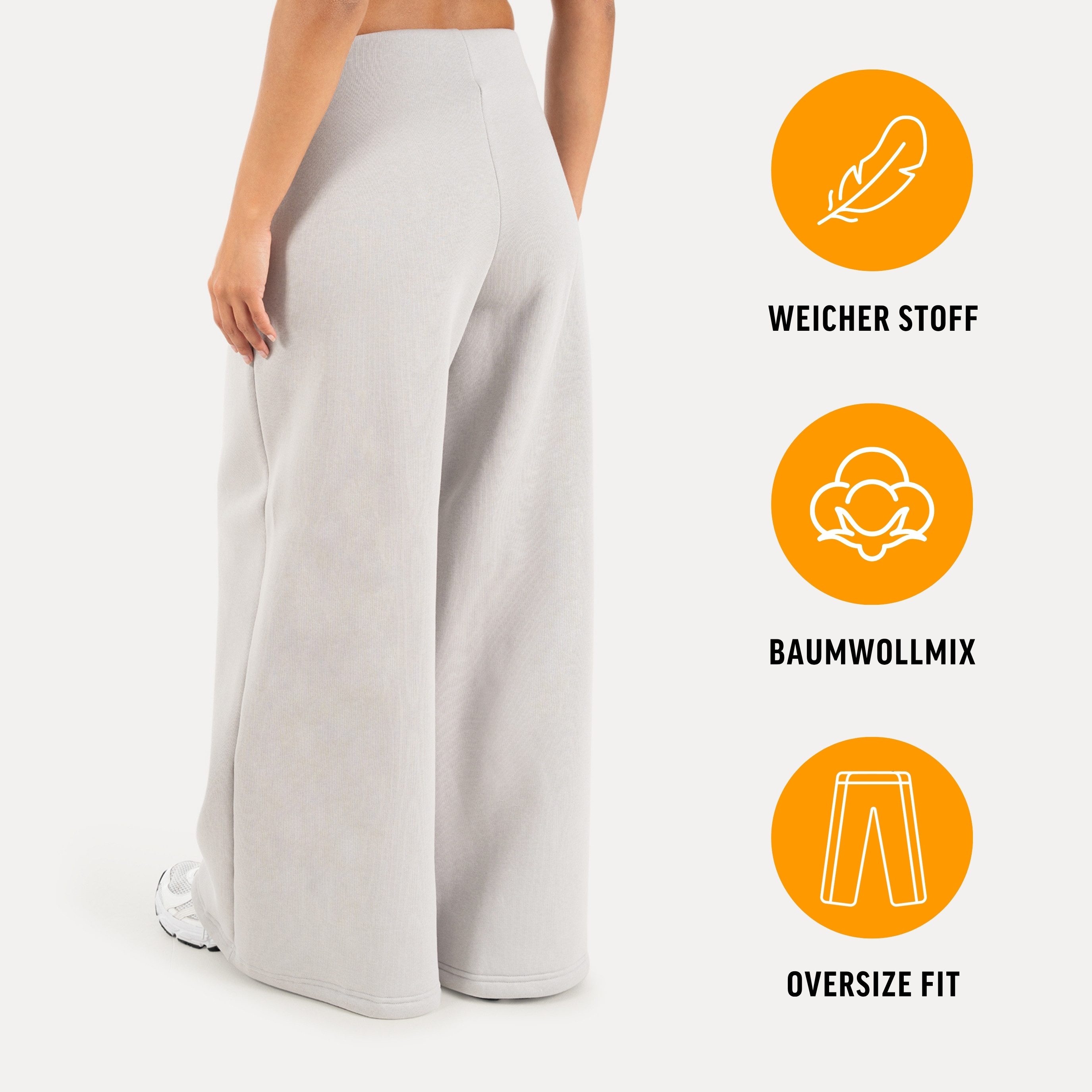 Smilodox Jogginghose Sylva Hose Damen, aus Baumwolle, Loose Fit, Gym & Streetwear Baggy, Komfort, Baumwollmix, weiches Material