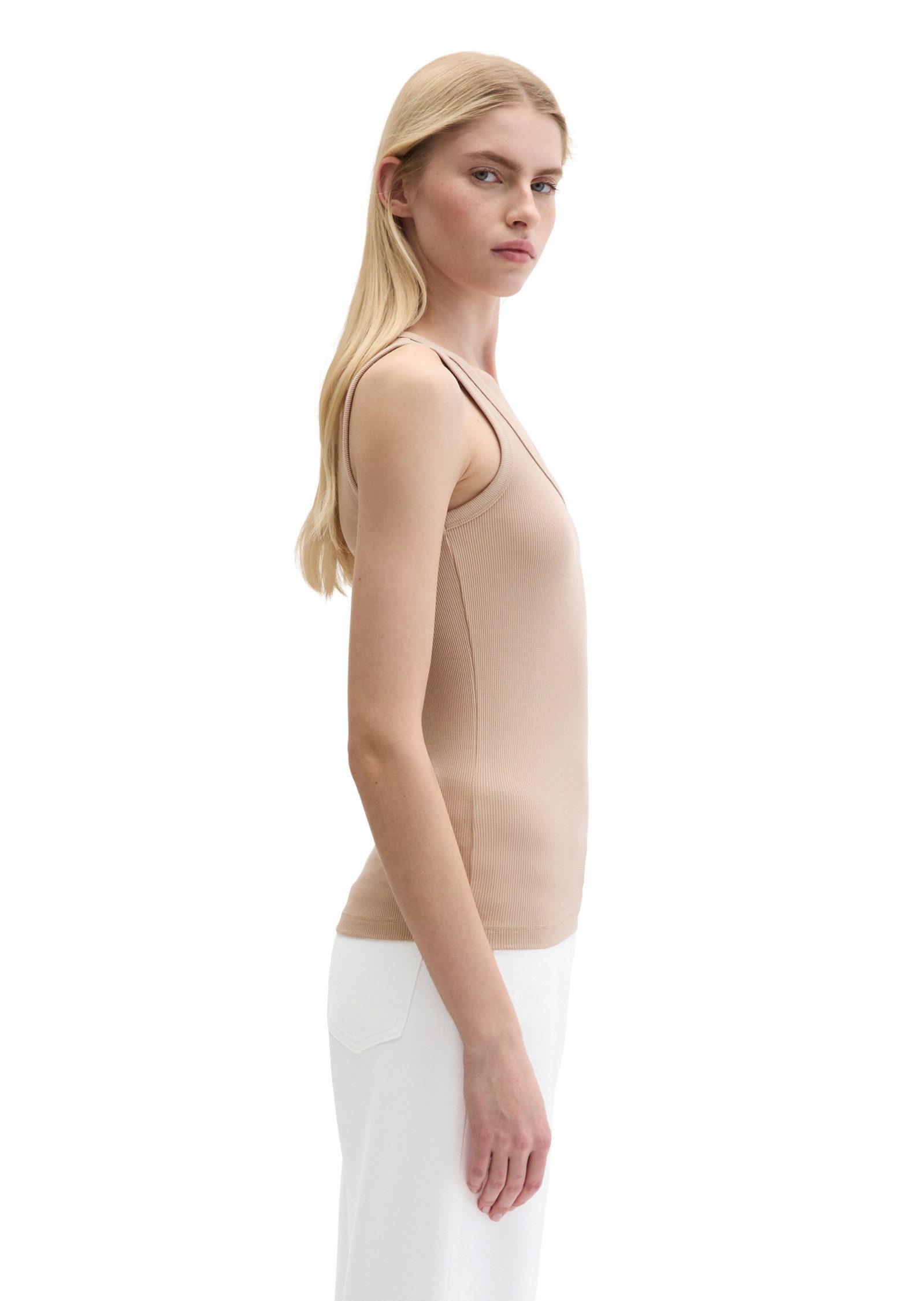 Marc O'Polo T-Shirt aus elastischem Rippjersey