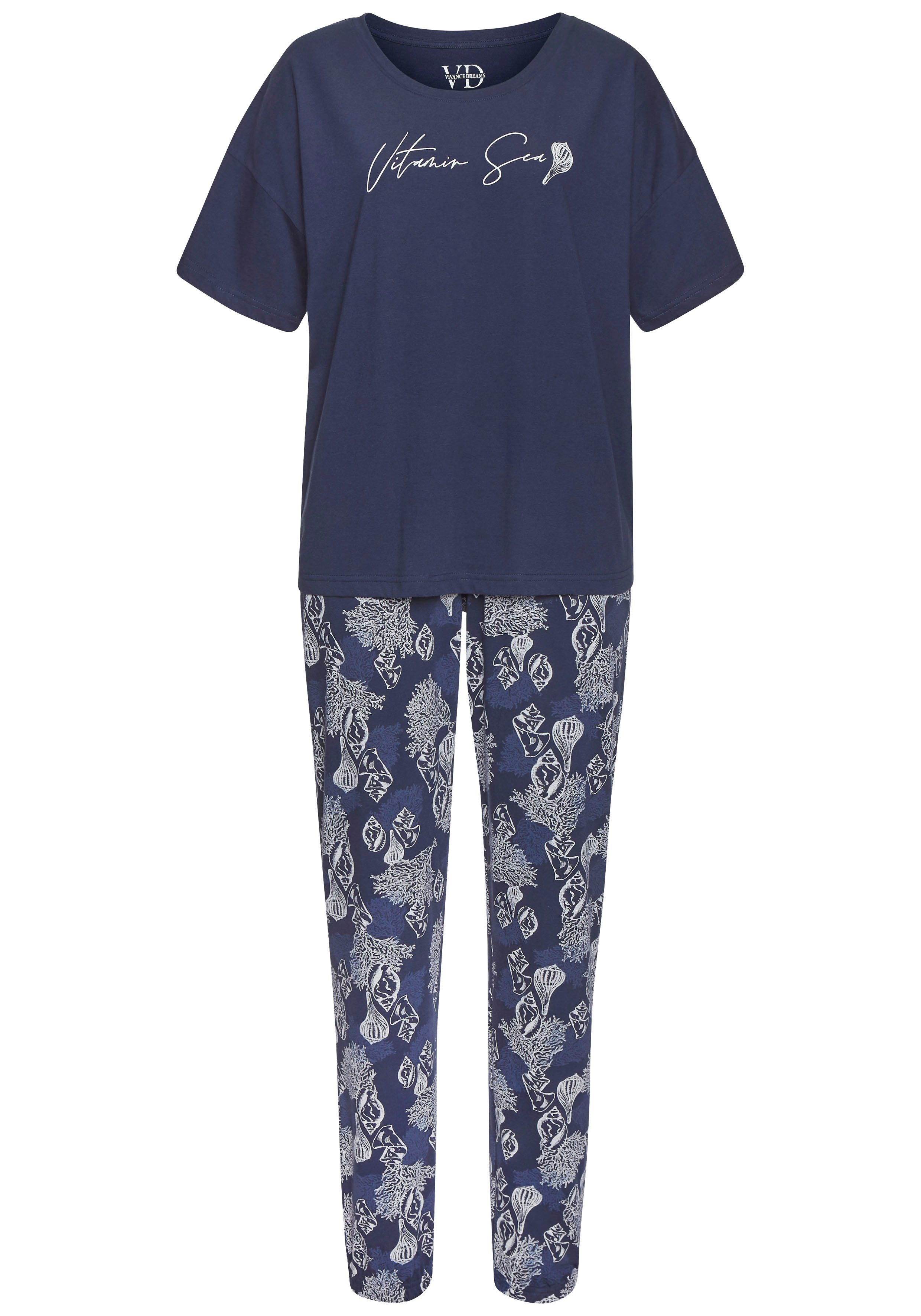 Vivance Dreams Pyjama (Set, 2 tlg., 2-teilig) Allover-Druck günstig online kaufen