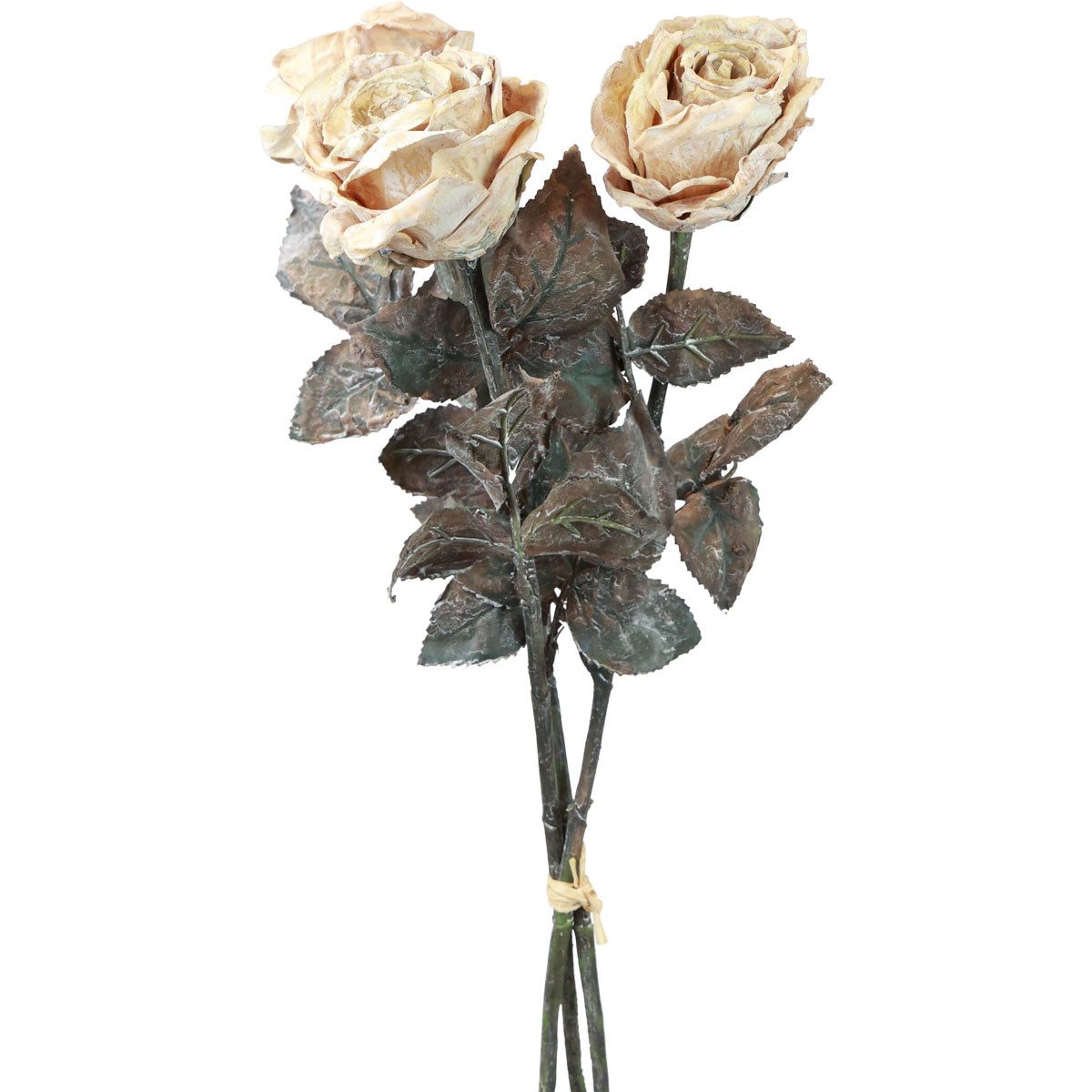Kunstblume Deko Rosen Cremeweiß 3er Set Künstliche Blumendeko Antikoptik, 3 Stück, Florists Products, Höhe 6 cm
