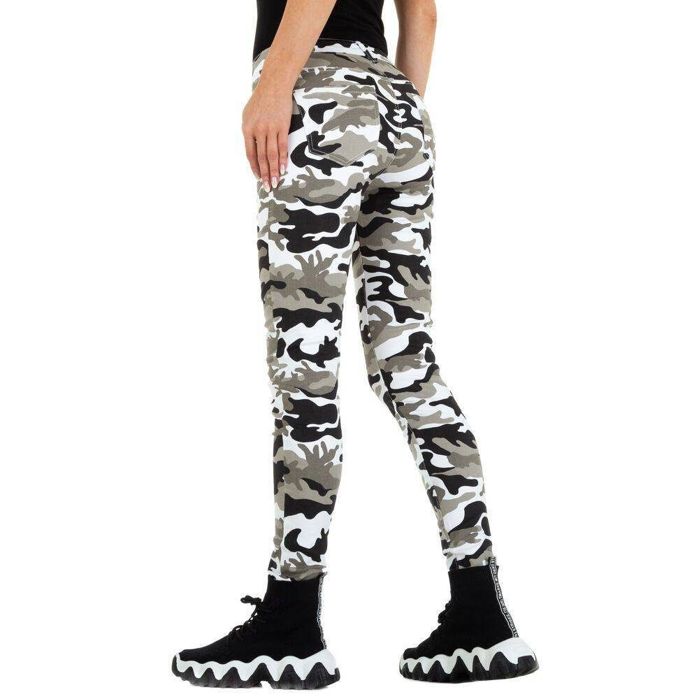 Damen Camouflage Ital-Design Skinny-fit-Jeans Skinny Jeans Camouflage in Freizeit