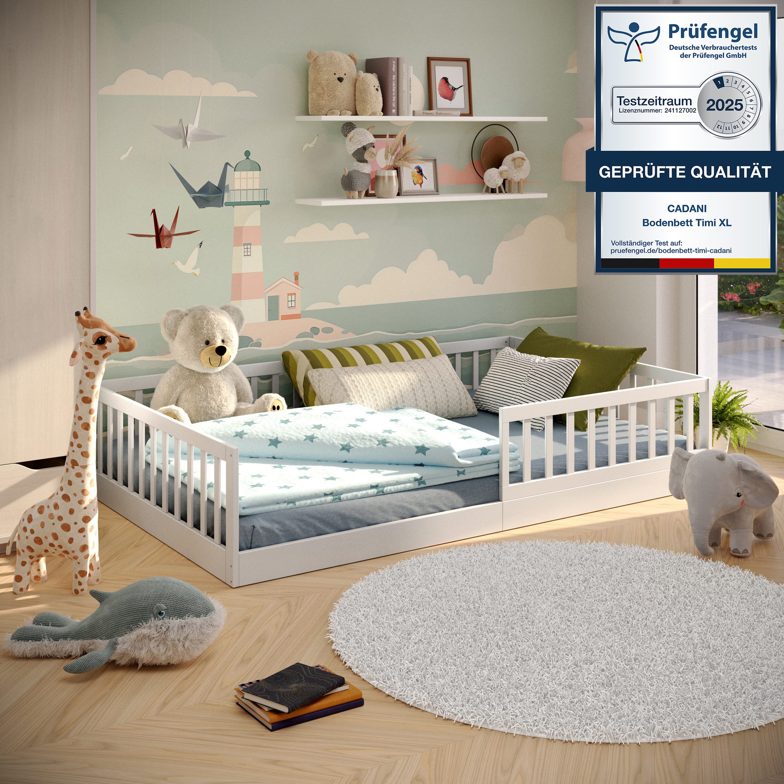 CADANI Kinderbett CADANI Timi Kinderbett Montessori Bodenbett (abnehmbarer günstig online kaufen