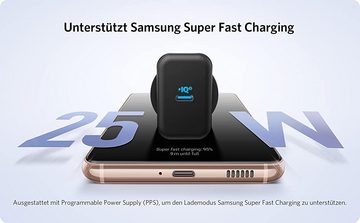Anker »PowerPort III 25W« Smartphone-Ladegerät (PD USB-C Wandladegerät, austauschbarer Stecker, kompatibel mit Samsung Galaxy S21/S21+/S21 Ultra/S20/Z Flip/Note20/20 Ultra/Note10/10+/S9/S8/S10e, iPad Pro 12.9)