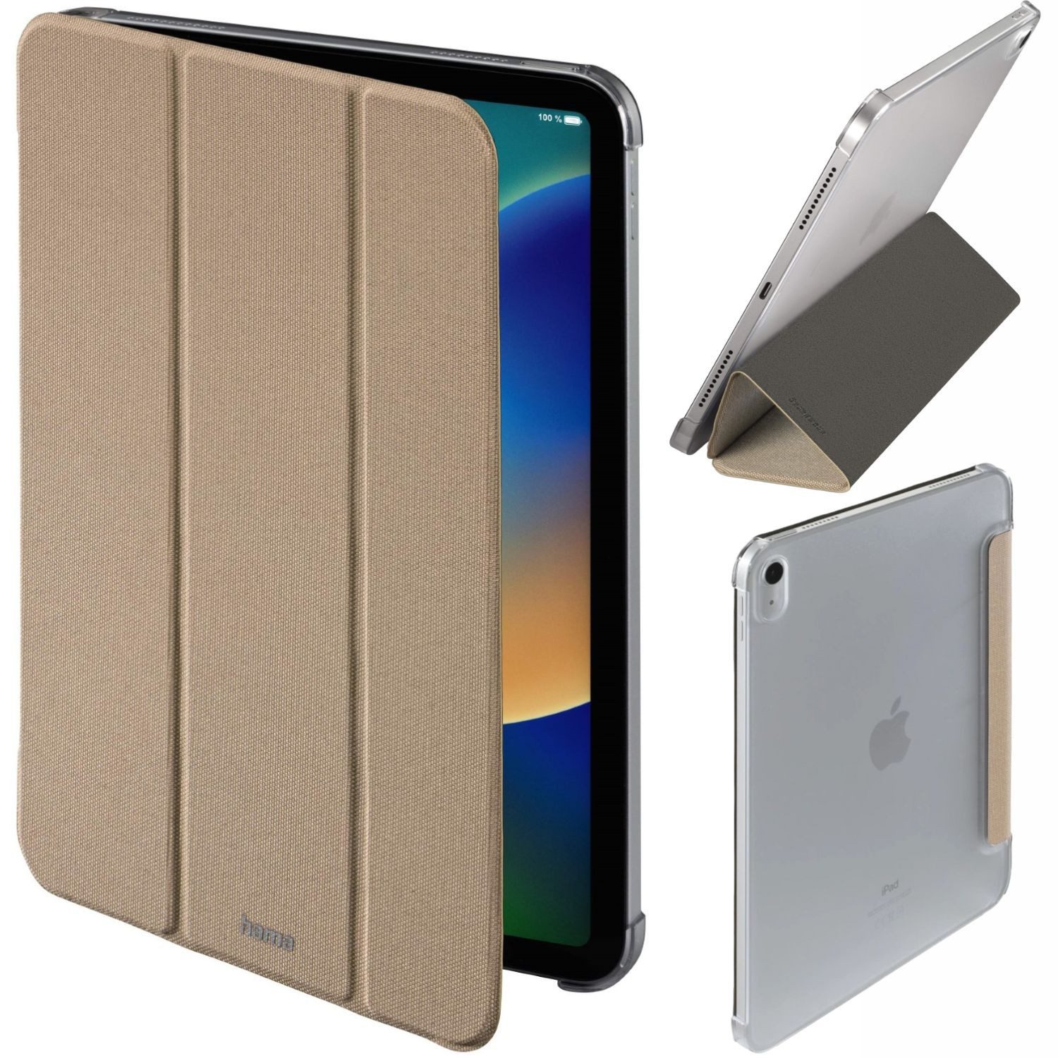 Hama Tablet-Hülle Hama Terra Clear Smart Case Tasche Cover Natur 11, Book Standfunktion Schutz-Hülle für Apple iPad 11 Gen. 2025 / 10 2022
