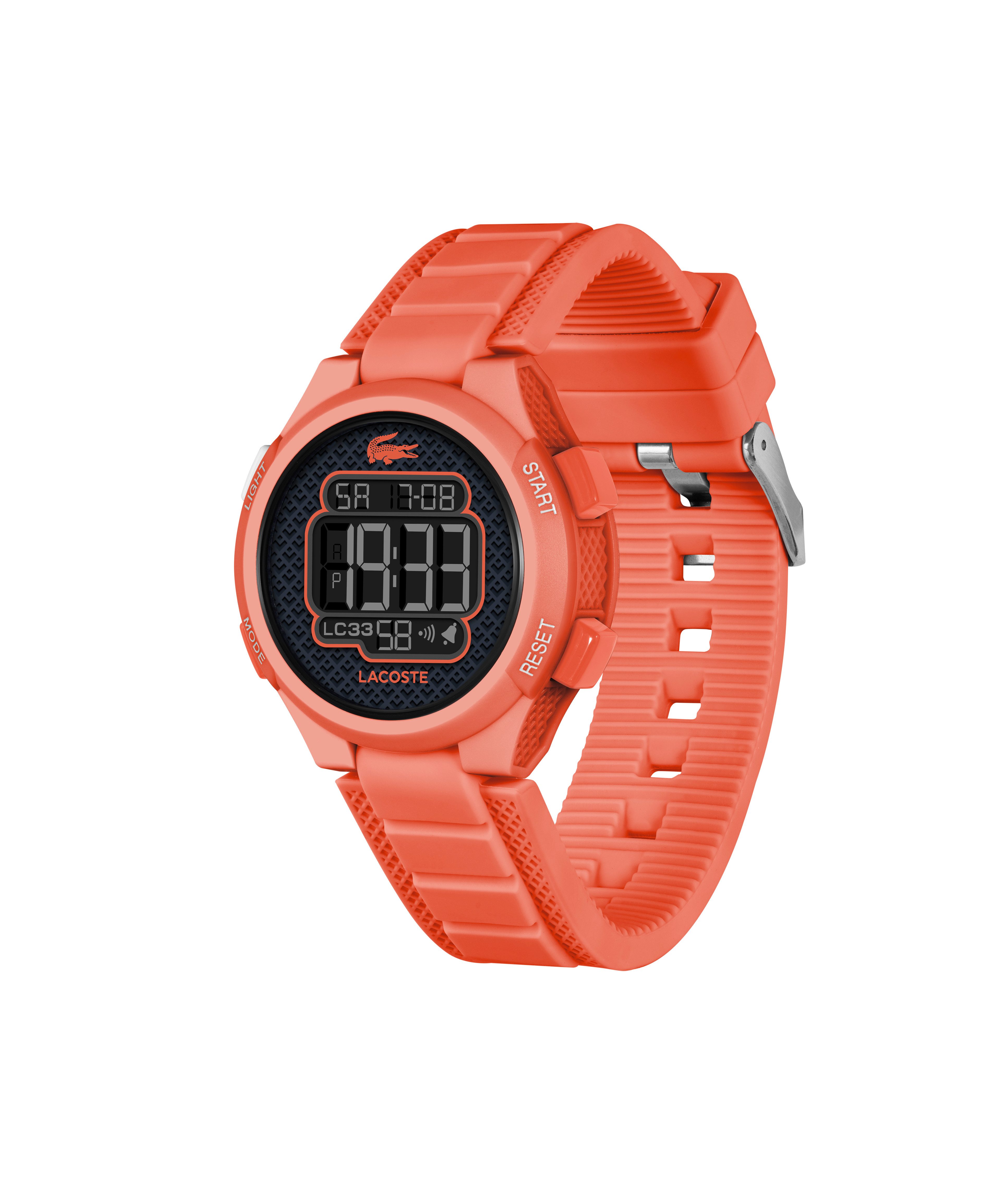 Lacoste Chronograph LC33 Kids 2030065, Quarzuhr, Armbanduhr, Silikonarmband, digital, Tag, Stoppfunktion
