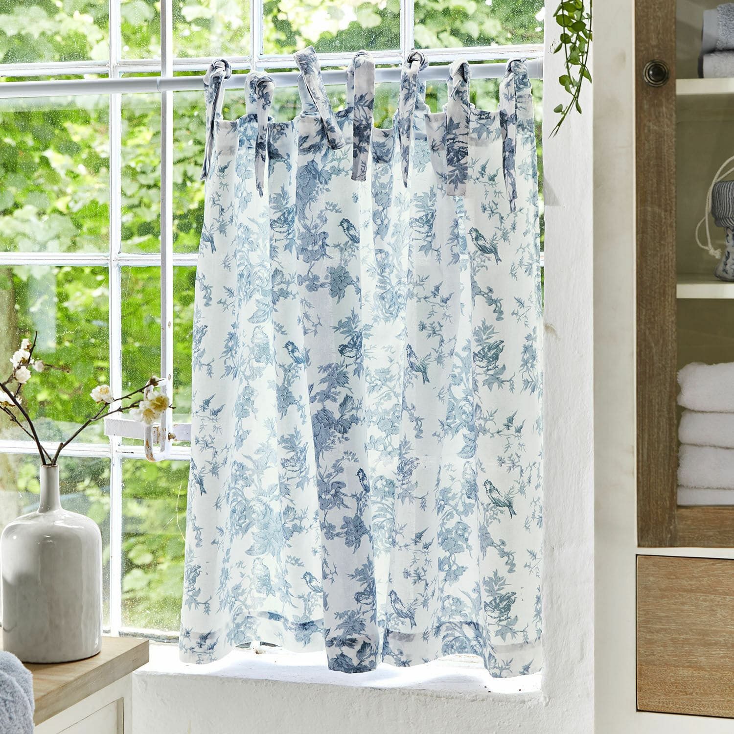 Mirabeau Scheibengardine Scheibengardine Emilie blau/beige