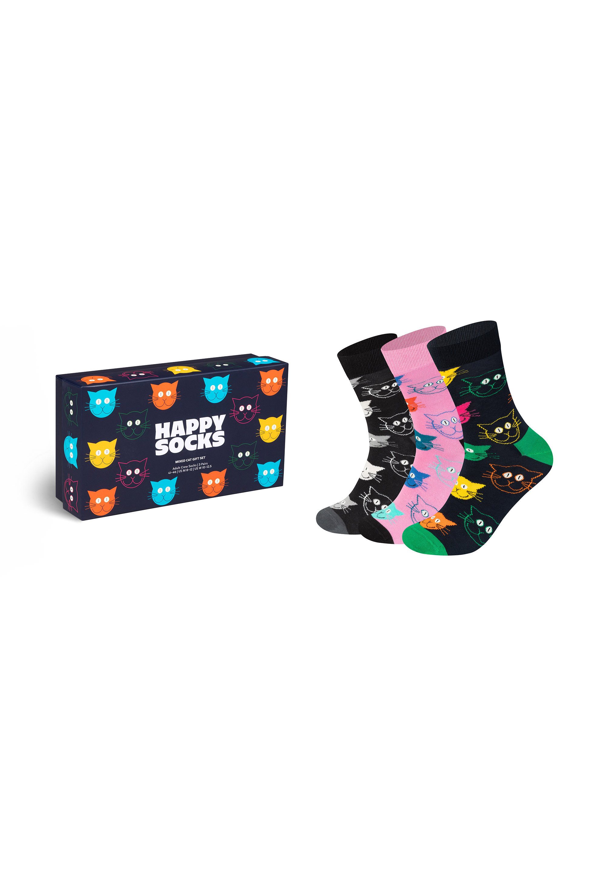 Happy Socks Basicsocken 3-Pack Mixed Cat Socks Gift Set aus nachhaltiger Ba günstig online kaufen