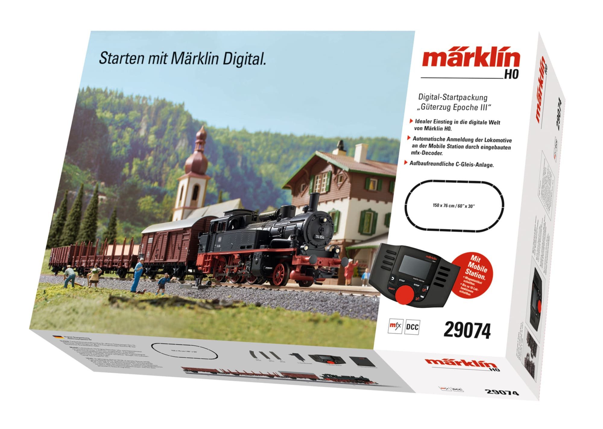 Märklin Modelleisenbahn Startpaket Märklin 29074 Digital Startpackung Güterzug Epoche III H0 Set