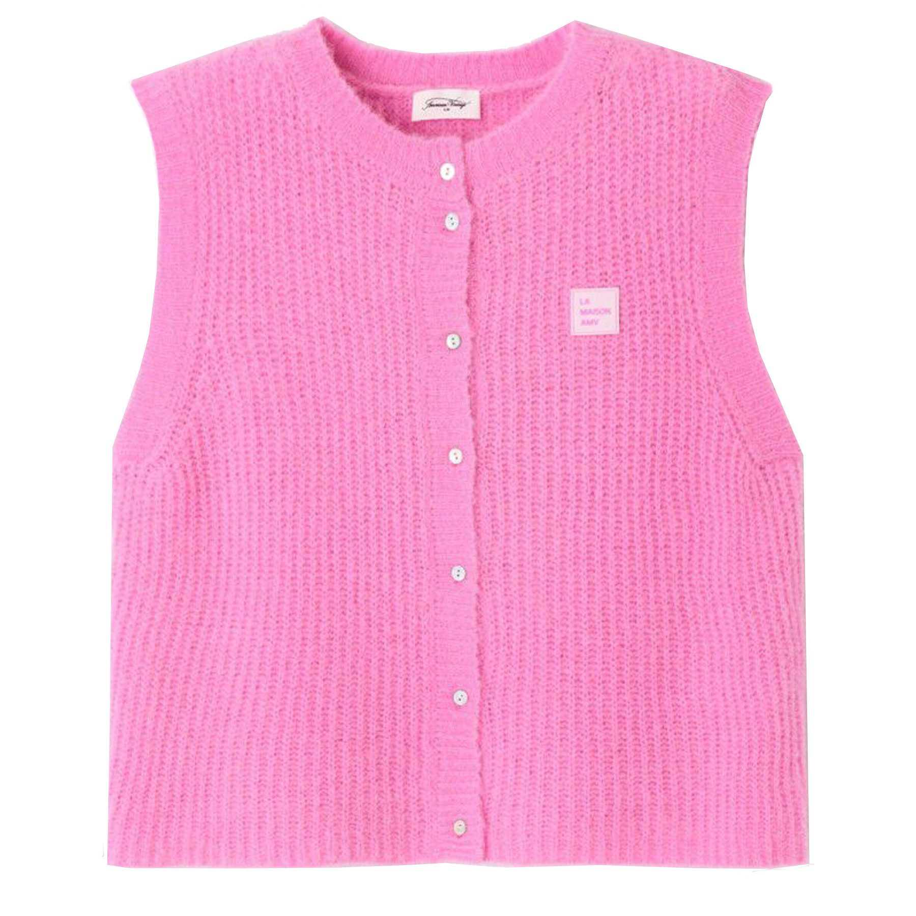 American Vintage Longweste Weste EAST mit Alpaka in Rosa günstig online kaufen