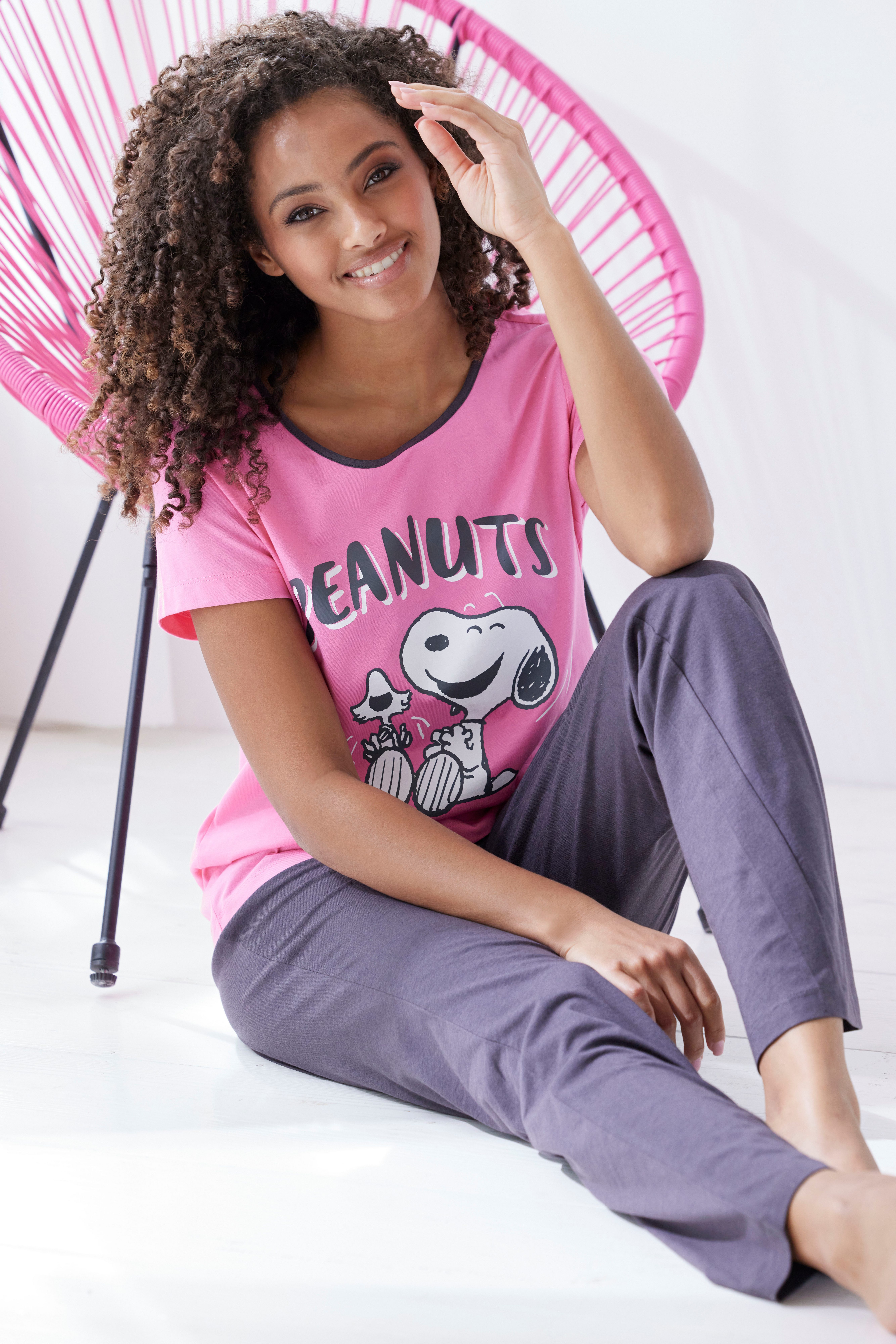 PEANUTS Pyjama (Set, 2 tlg) mit Snoopy Druck