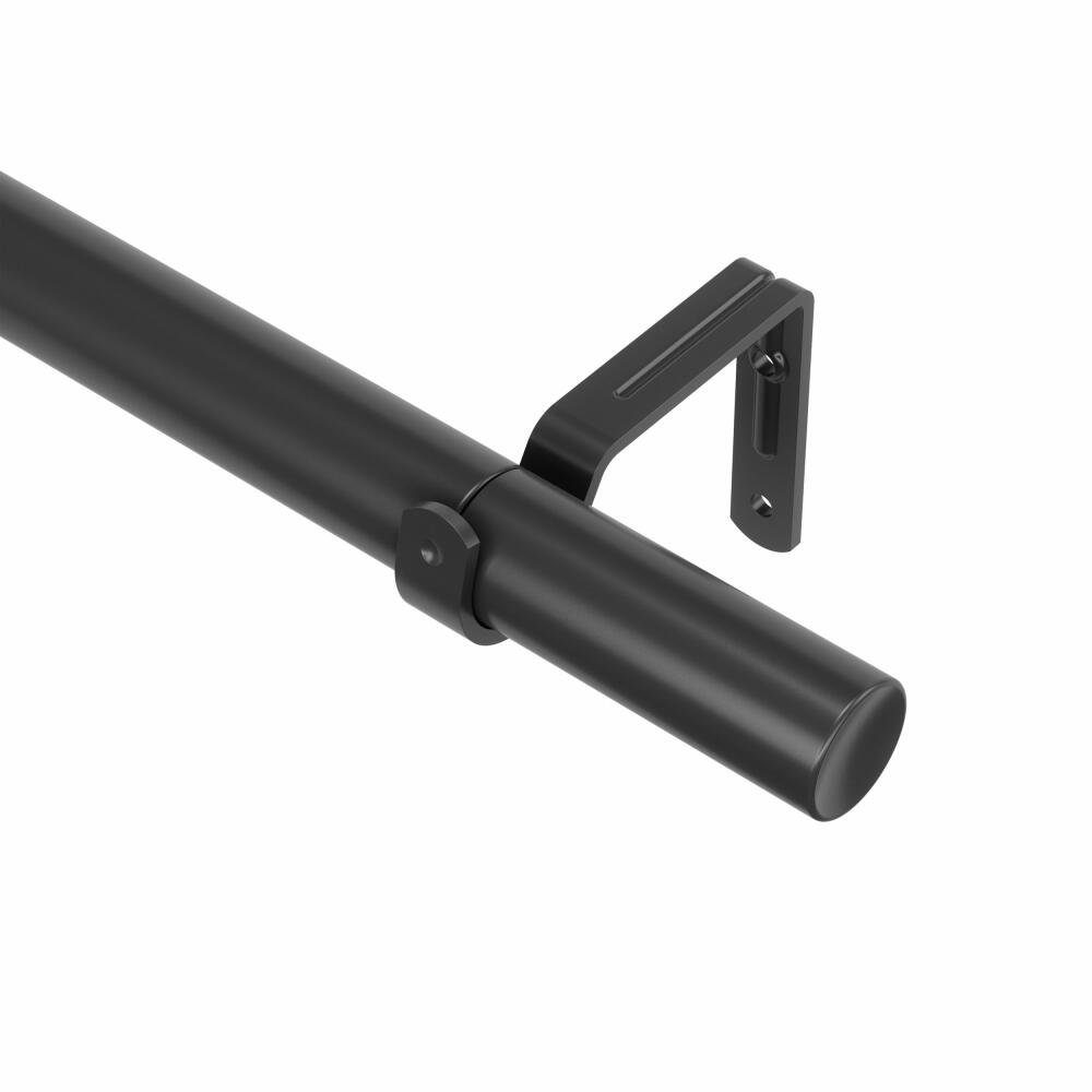 Vorhangstange Zen Schwarz, Umbra, Ø 25 mm, ausziehbar, Stahl