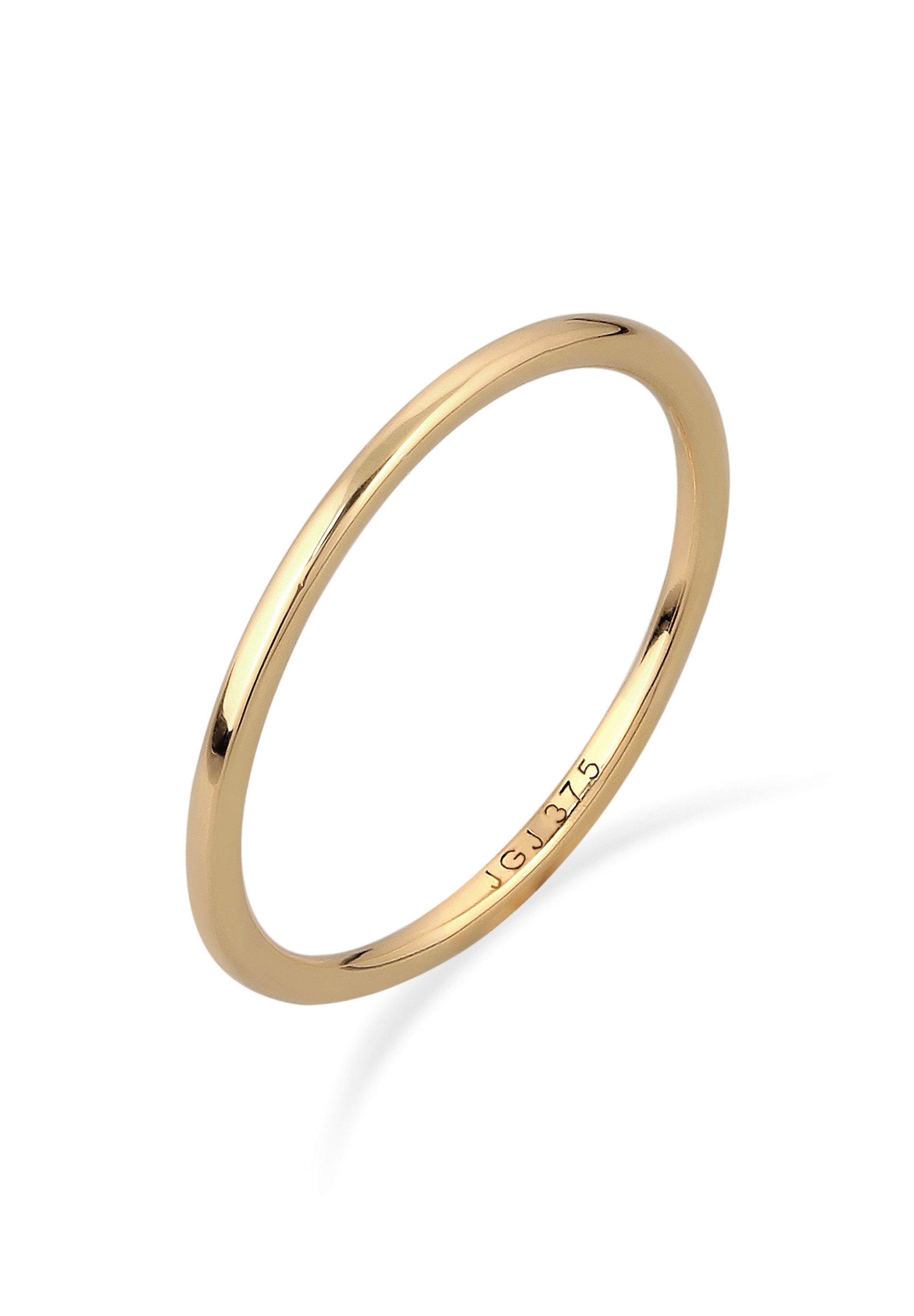 Elli Premium Partnerring Bandring 375 Gelbgold