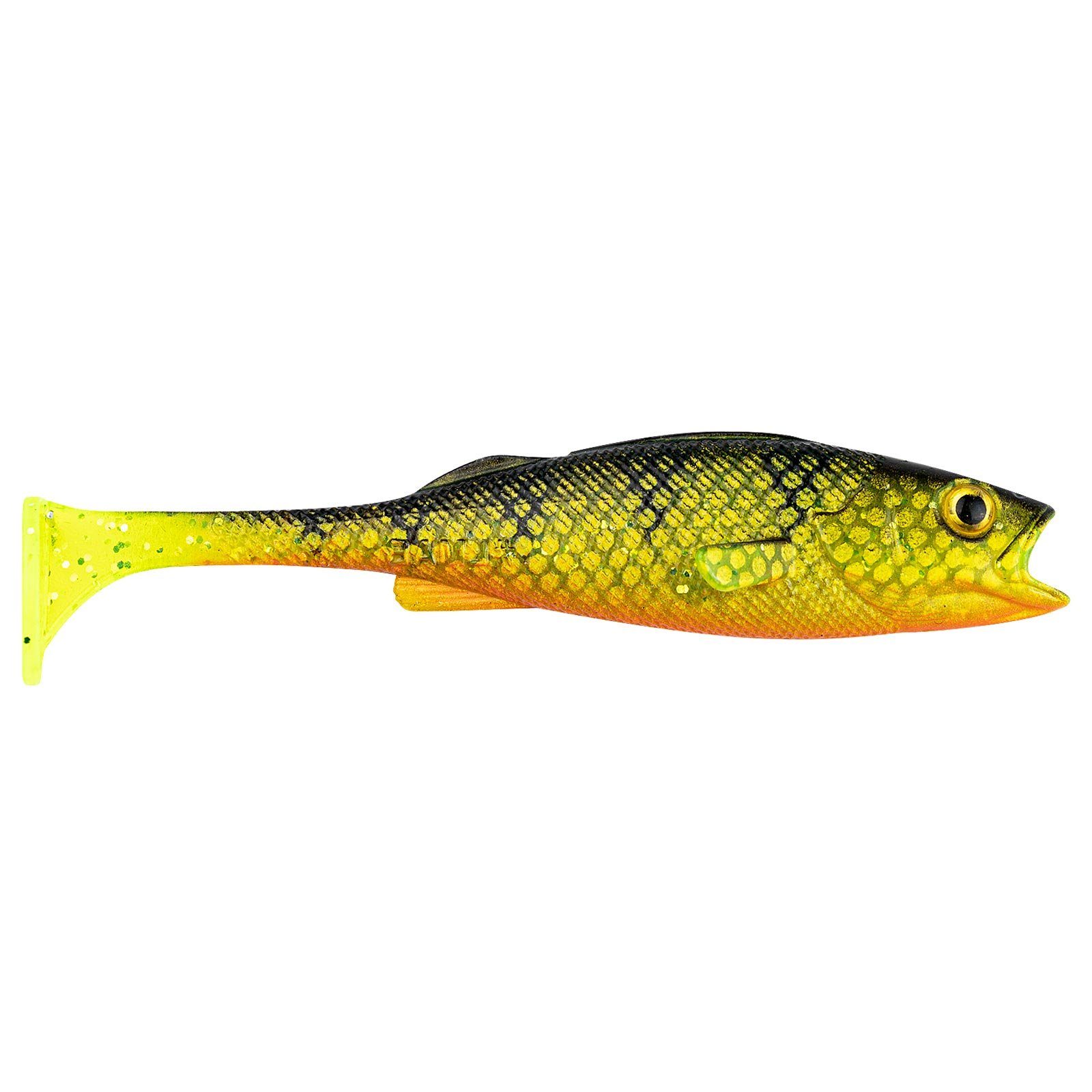 LMAB Kunstköder, LMAB Köfi Perch Shad 18cm Natural Perch Big Bait Gummifisch