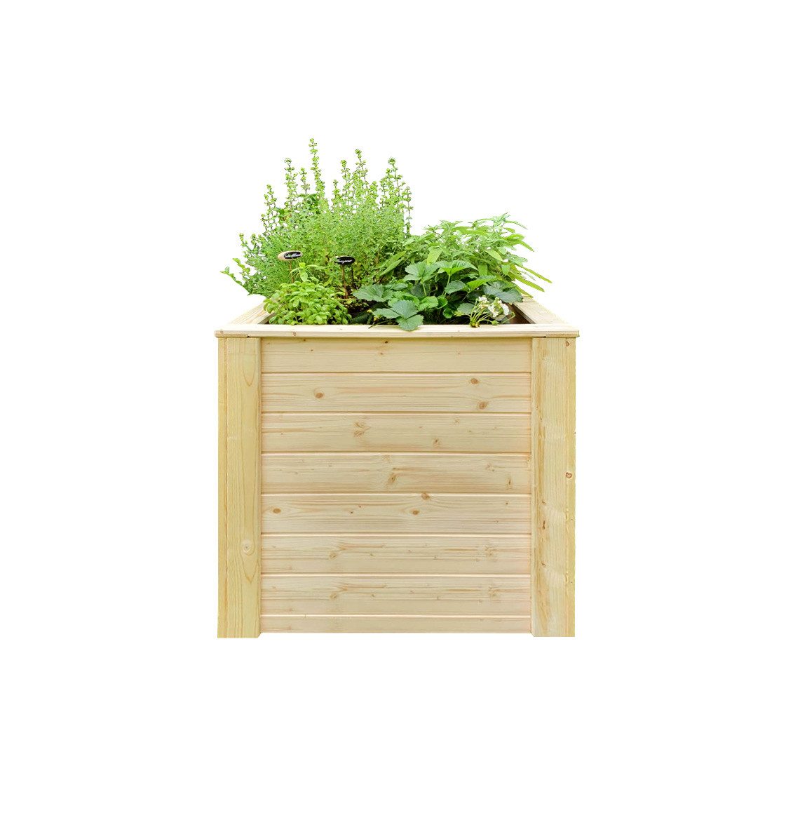 Koll Living Hochbeet aus europäischer Fichte, L76 x B76 x H79 cm, 456 Liter, aus europäischer Fichte, 76x76x79 cm, 456 Liter