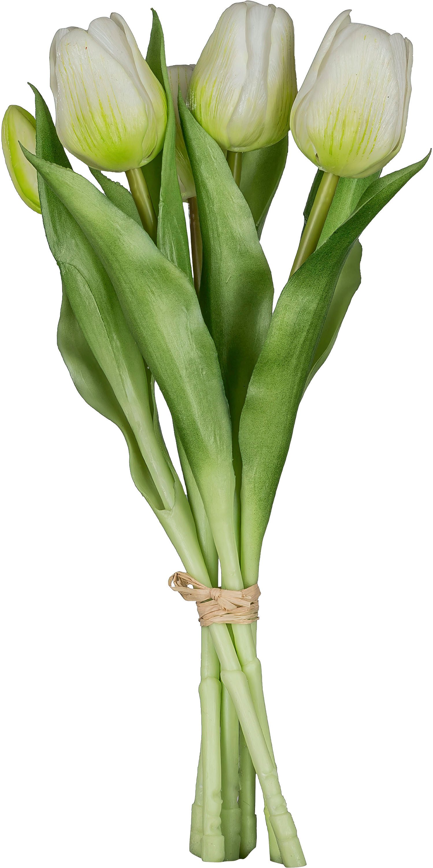 Kunsttulpe Tulpenbund, Creativ green, Höhe 32 cm, aus 6 Einzelstielen