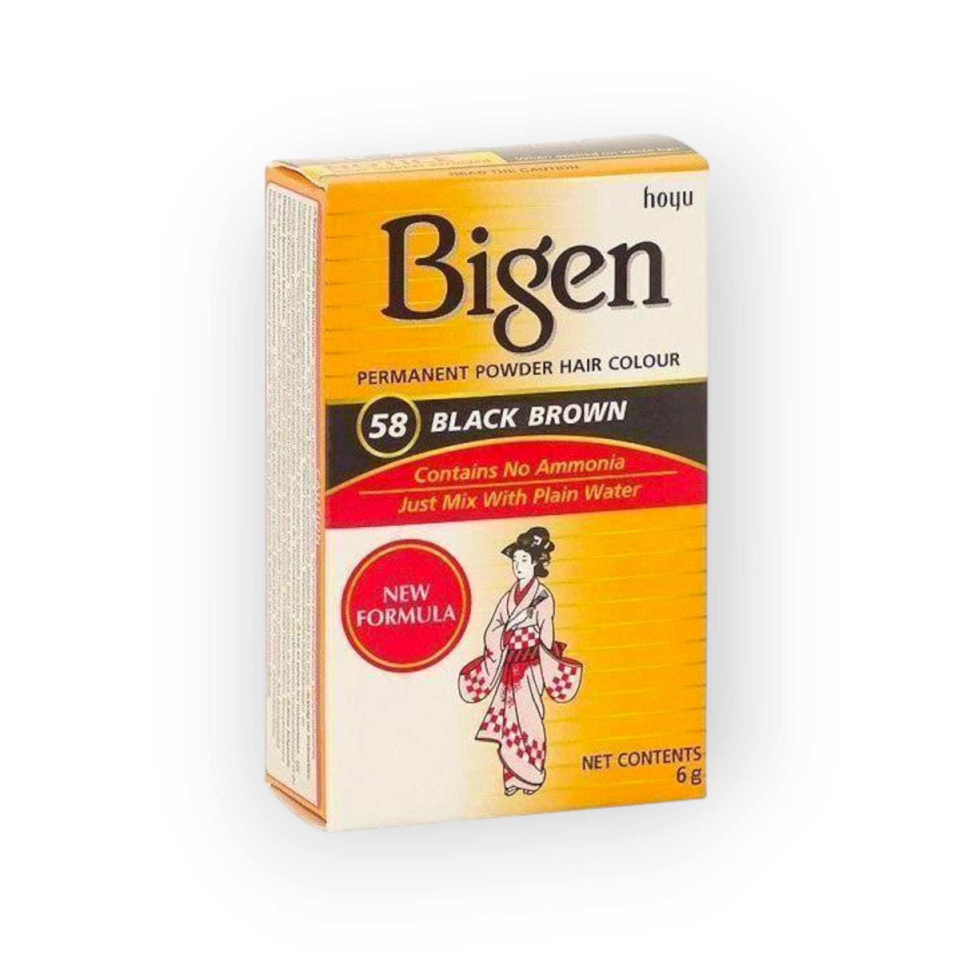 Bigen Haarpuder Bigen Permanent Powder Hair Colour 6g, Natürlich wirkende Haarverdichtung, kaschiert lichte Stellen