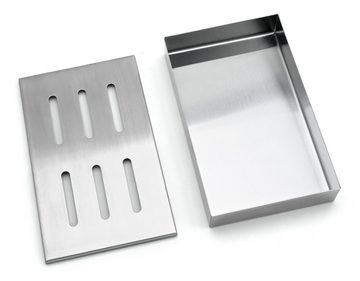 PRECORN Räucherbox Räucherbox aus rostfreiem Edelstahl für Gas- und Holzkohlegrill Smokerbox Smoker Grillzubehör