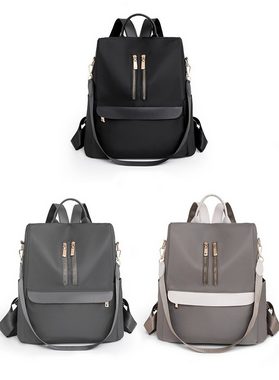 FIDDY Cityrucksack Damen Geldbörse Handtasche, diebstahlsicher, abnehmbare (Damen Umhängetasche, wasserdichter und diebstahlsicherer, klassischer Reißverschluss-Rucksack)