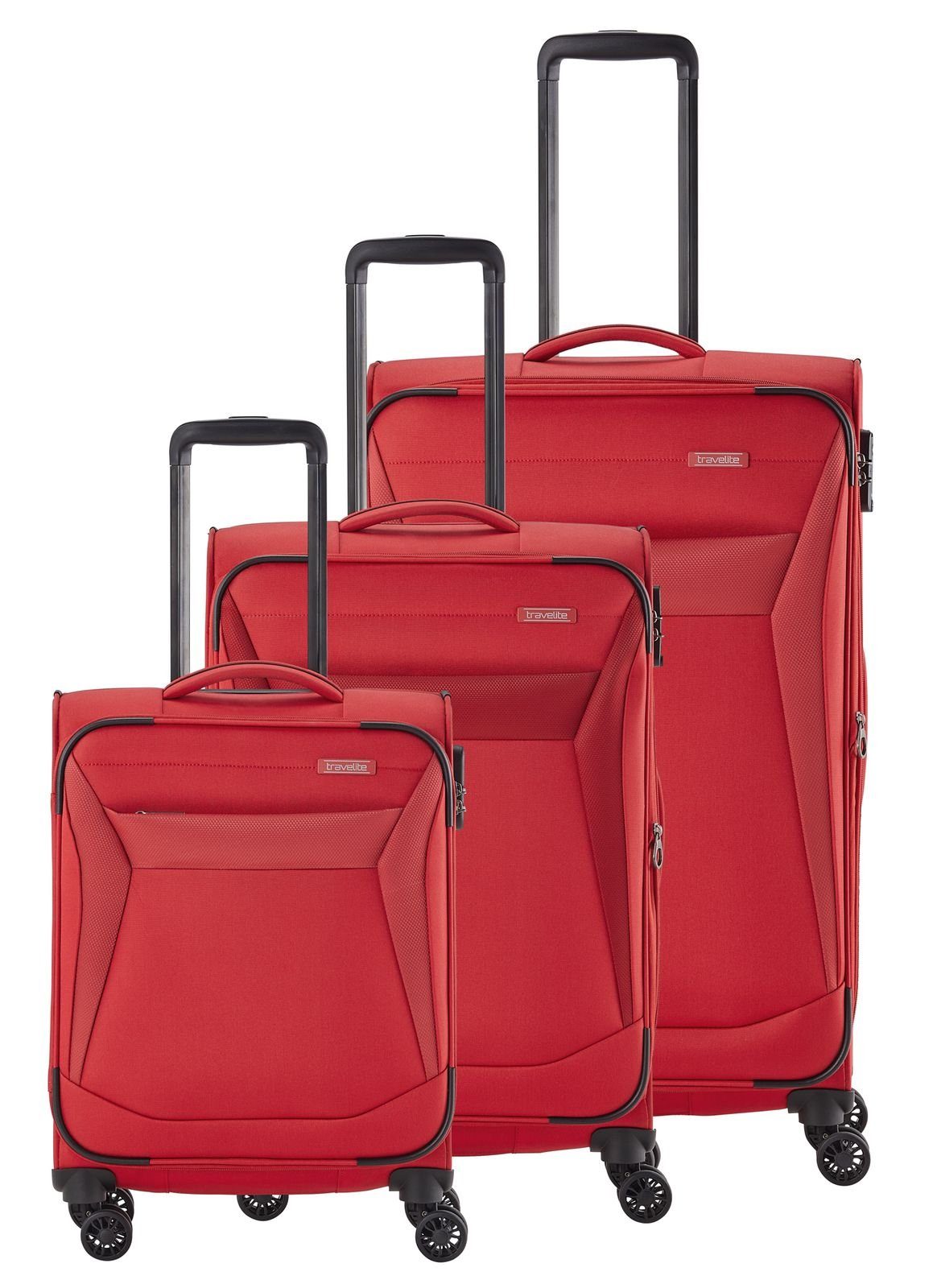 travelite Trolleyset Chios, 4 Rollen, (Set, 3 tlg)