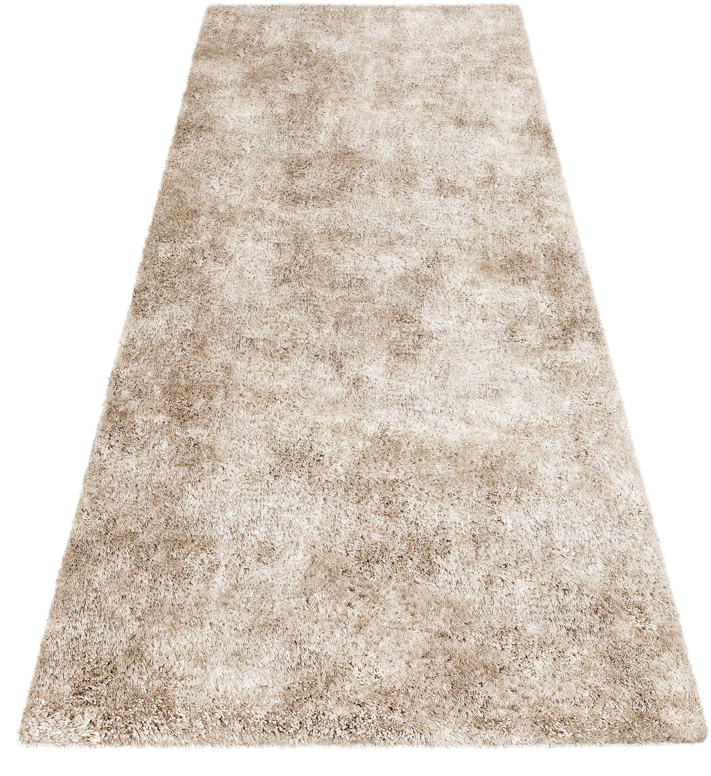 Bruno Banani Hochflor-Läufer Dana Teppich, Kundenliebling, rechteckig, Höhe: 30 mm, Brücke, uni, weich, Mikrofaser, Diele, Flur, Wohnzimmer, Schlafzimmer. Reduzierter Preis € 65,20. Unverbindliche Preisempfehlung € 144,99